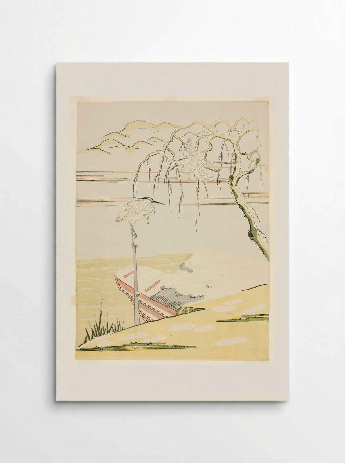 Egrets in the Snow - Suzuki Harunobu - Poster
