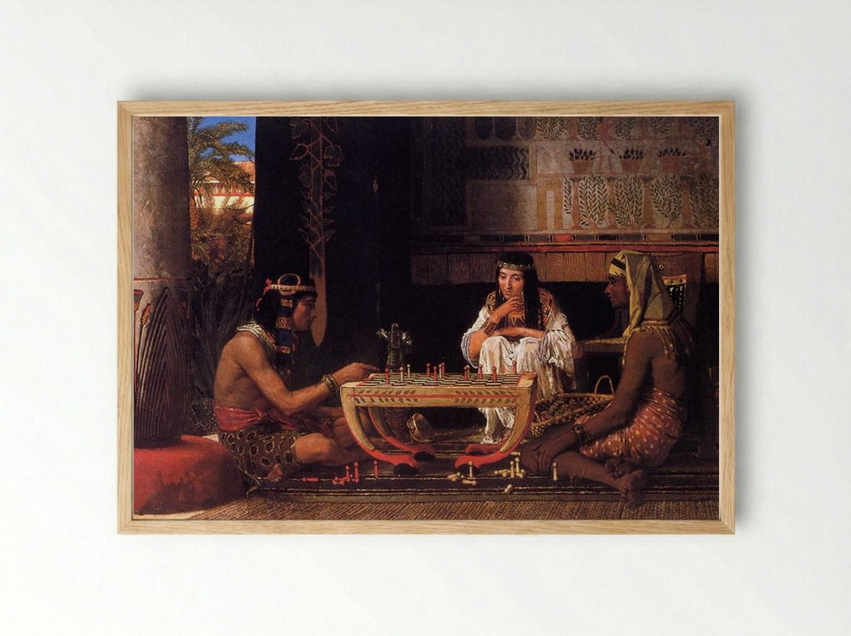 Egyptian Chess Players - Sir Lawrence Alma-Tadema - Framed Print Wood