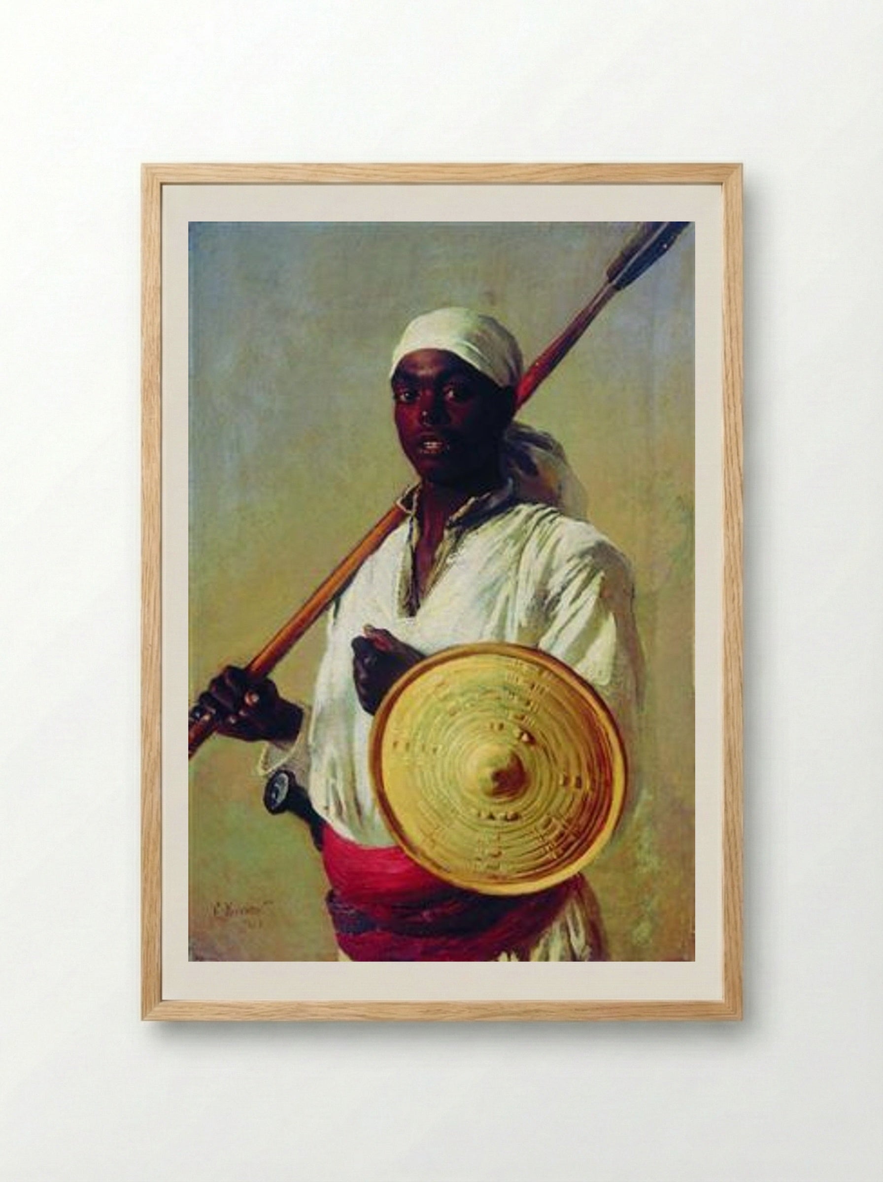 Egyptian Warrior - Konstantin Makovsky - Framed Print Wood