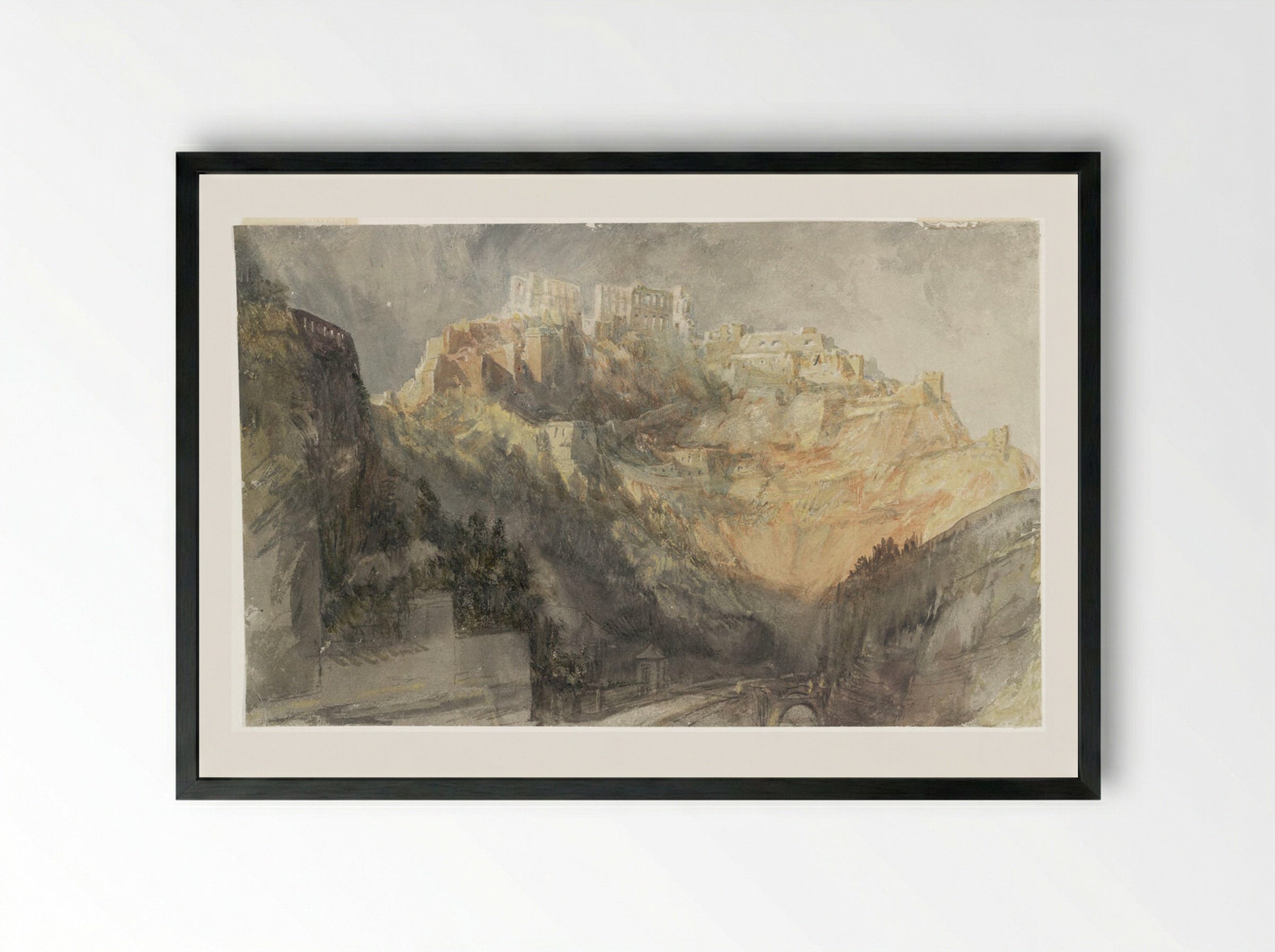 Ehrenbreitstein - Joseph Mallord William Turner - Framed Print Black