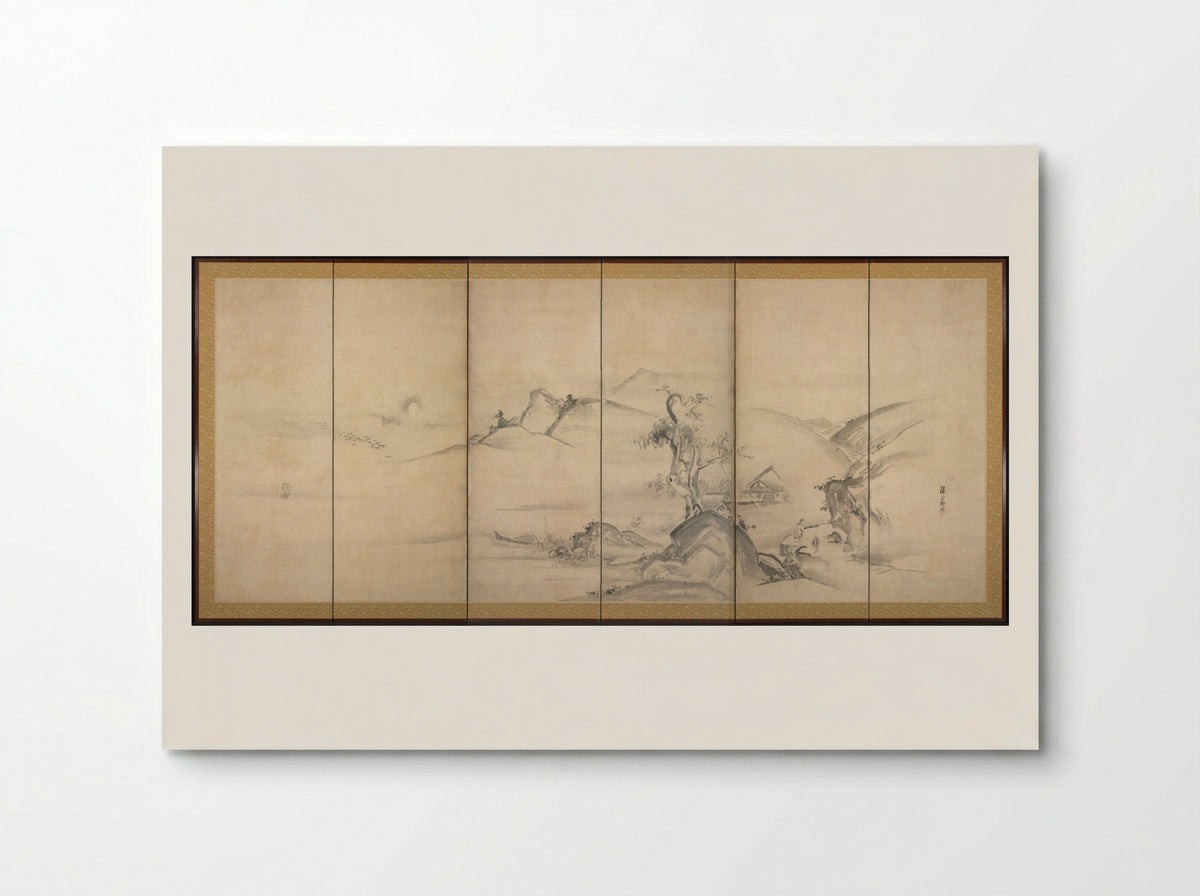 Eight Views of the Xiao and Xiang Rivers - Watanabe Shikō - Poster