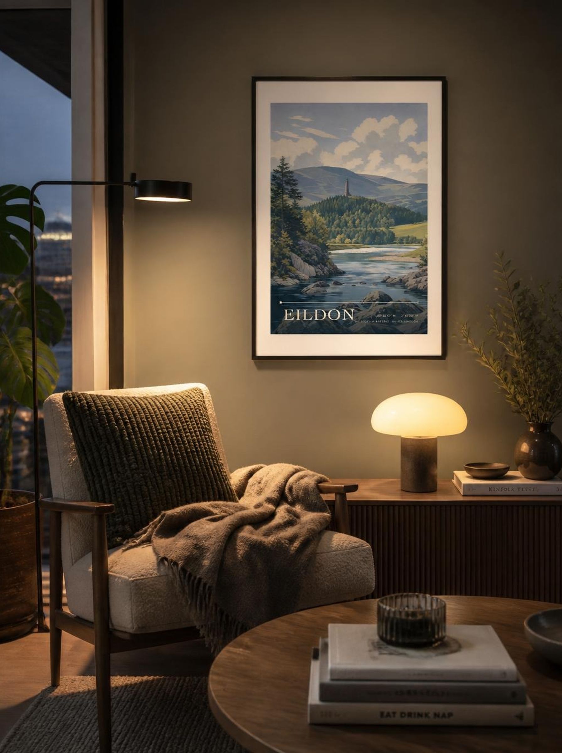 Eildon The Scottish Borders United Kingdom Travel Poster - Lifestyle