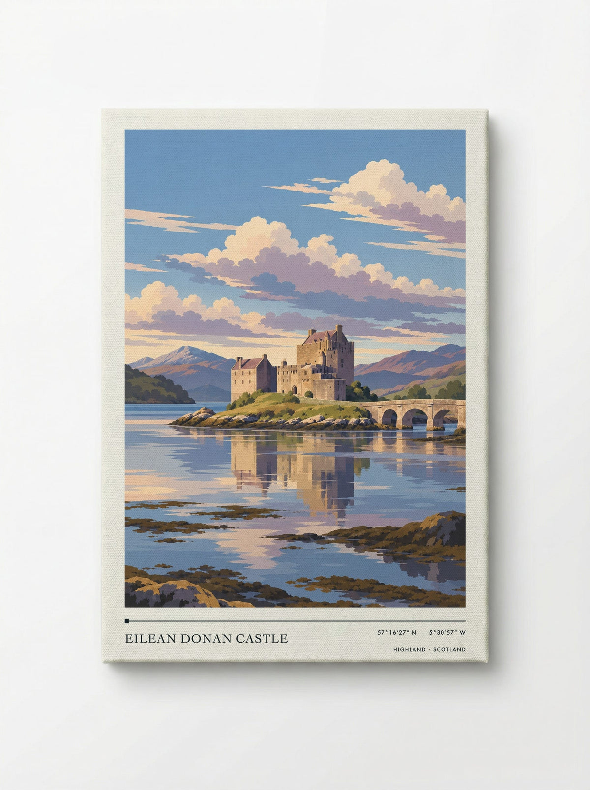 Eilean Donan Castle, Highland | Travel Poster - Canvas