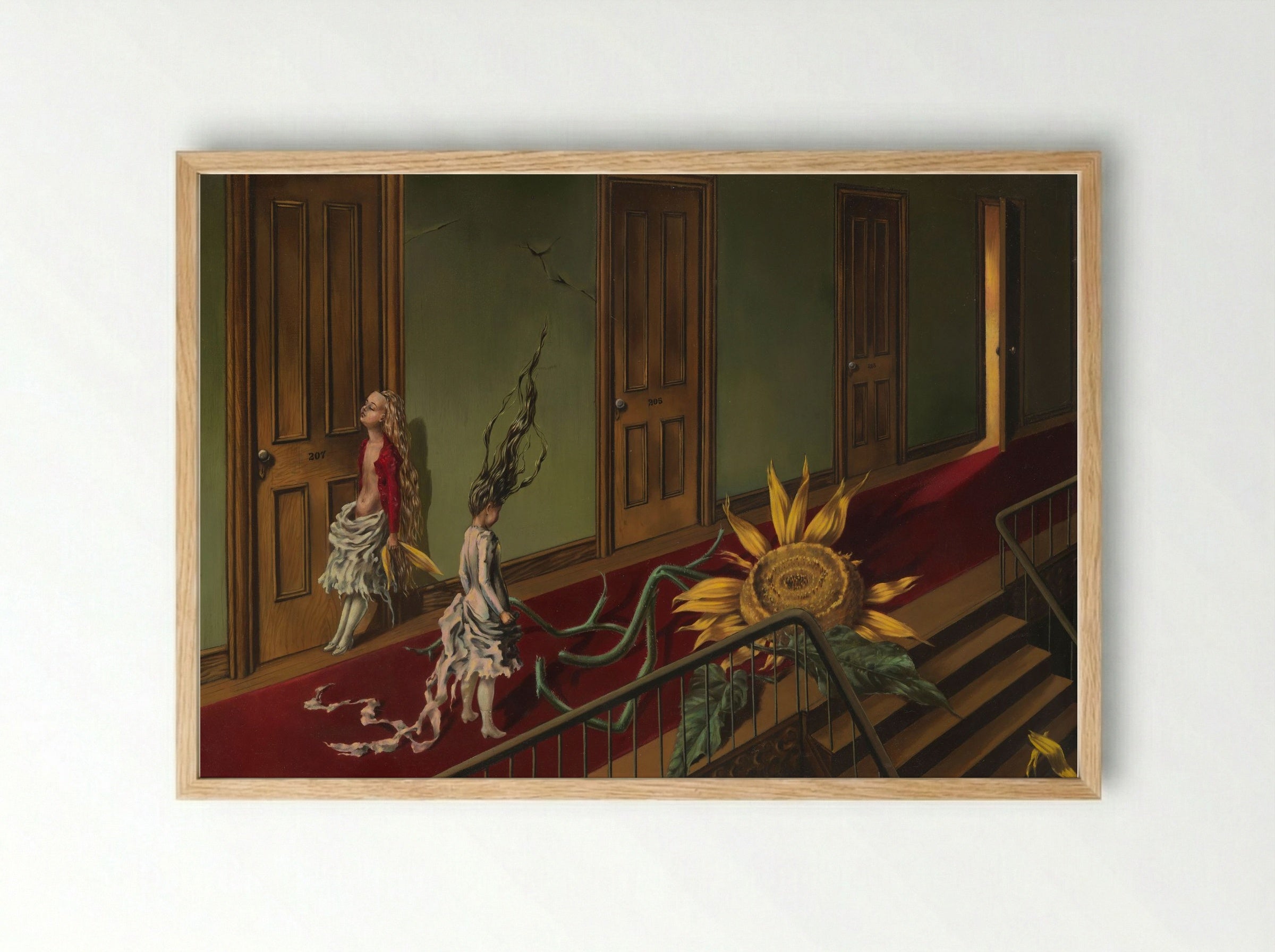 Eine Kleine Nachtmusik - Dorothea Tanning - Framed Print Wood
