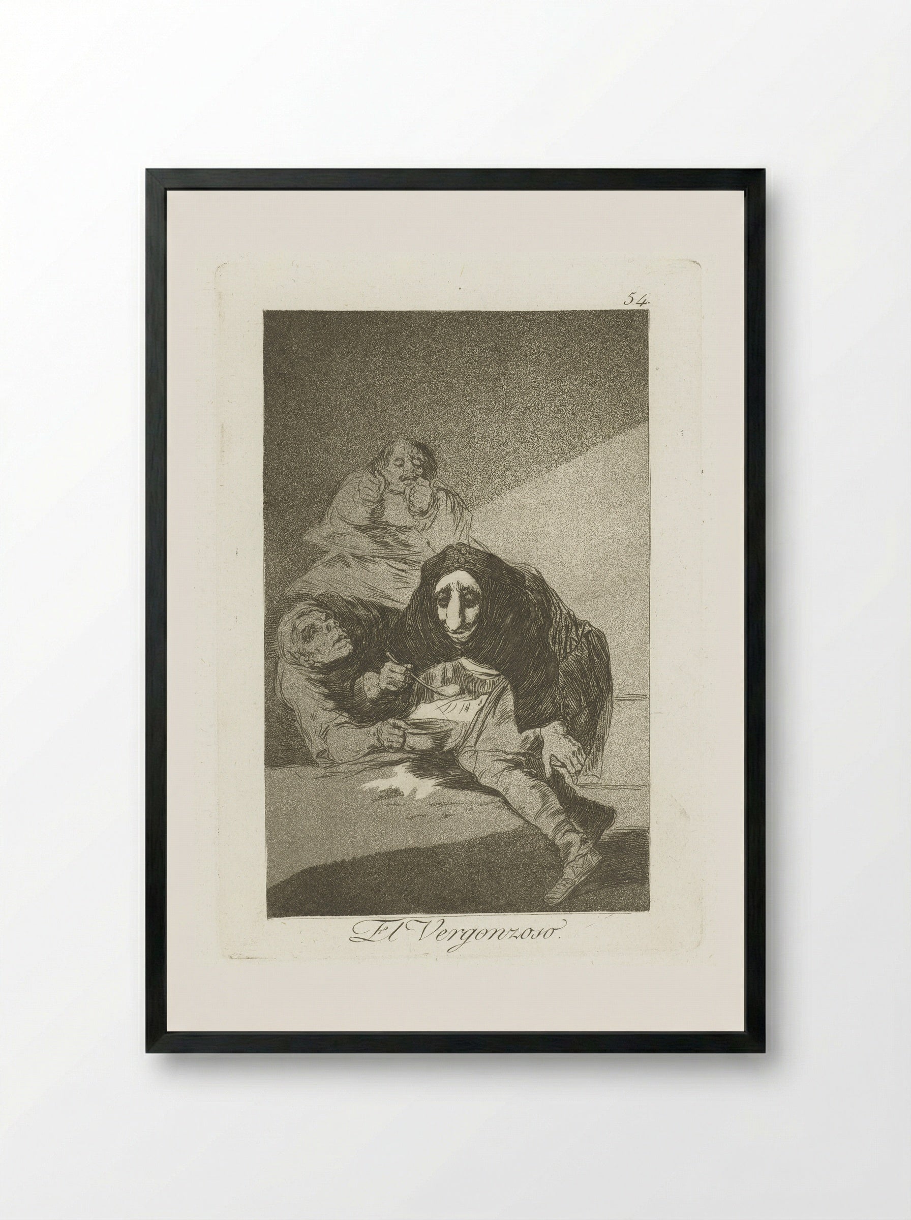 El Vergonzoso - Francisco de Goya - Framed Print Black