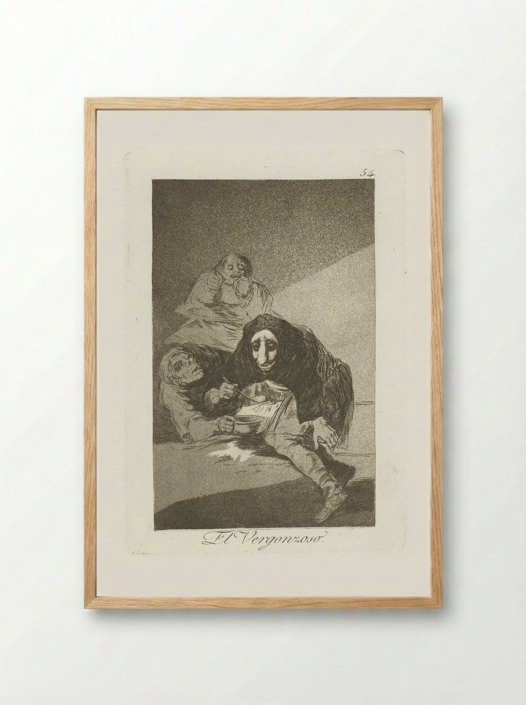 El Vergonzoso - Francisco de Goya - Framed Print Wood
