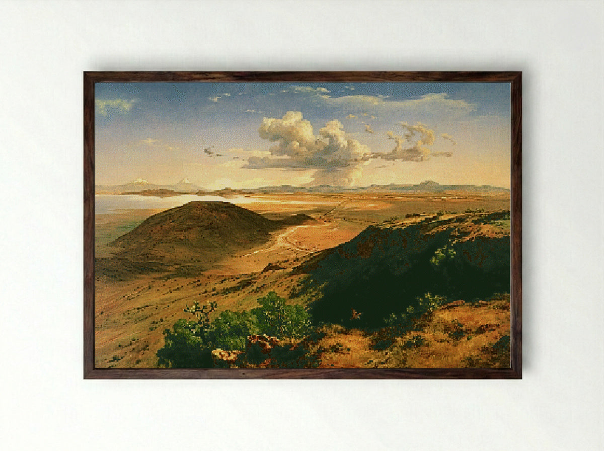El valle de México - José María Velasco Gómez - Framed Print Dark Wood