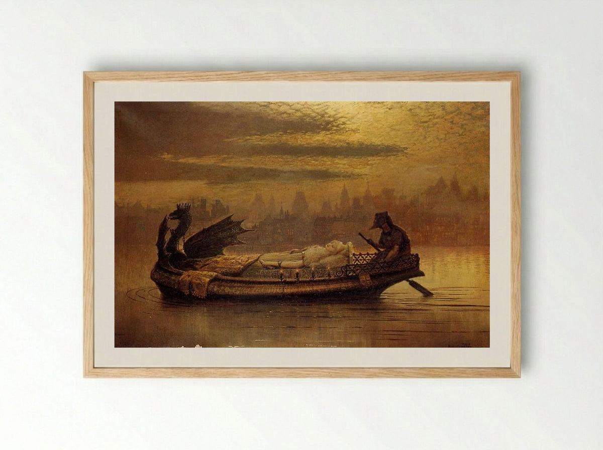 Elaine - John Atkinson Grimshaw - Framed Print Wood