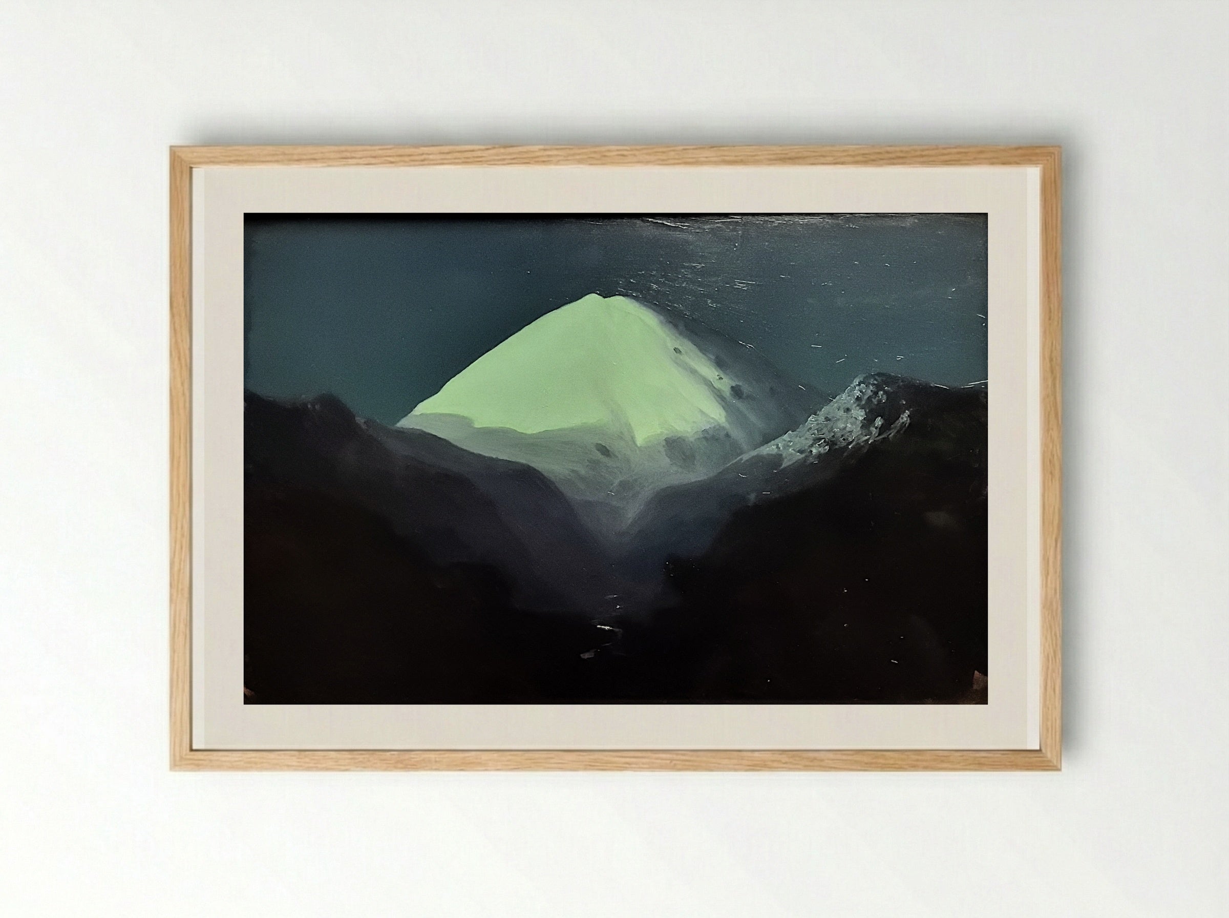 Elbrus. Moonlit Night - Arkhip Kuindzhi - Framed Print Wood