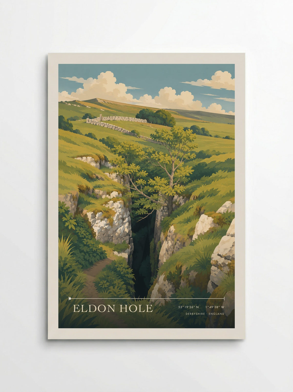 Eldon Hole, Derbyshire | Travel Poster - Poster