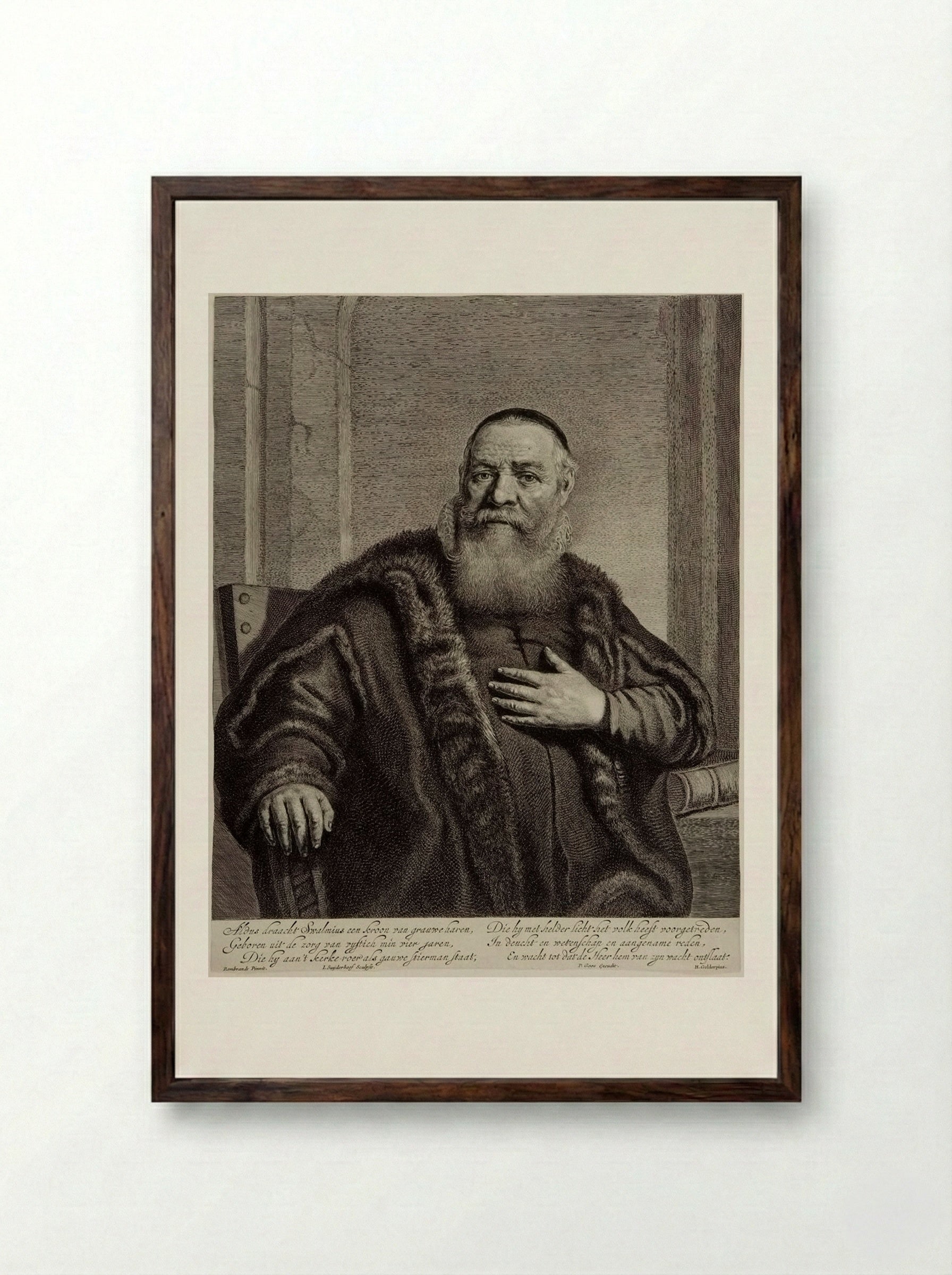 Eleazer Swalm - Jonas Suyderhoef - Framed Print Dark Wood