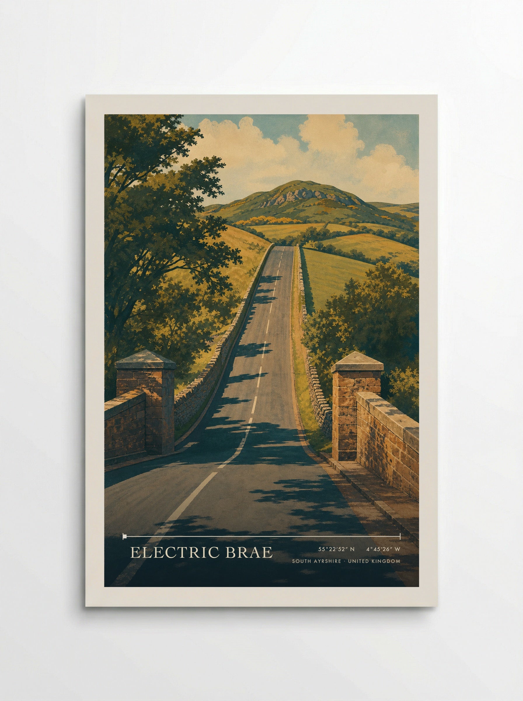 Electric Brae South Ayrshire United Kingdom Travel Poster - Poster
