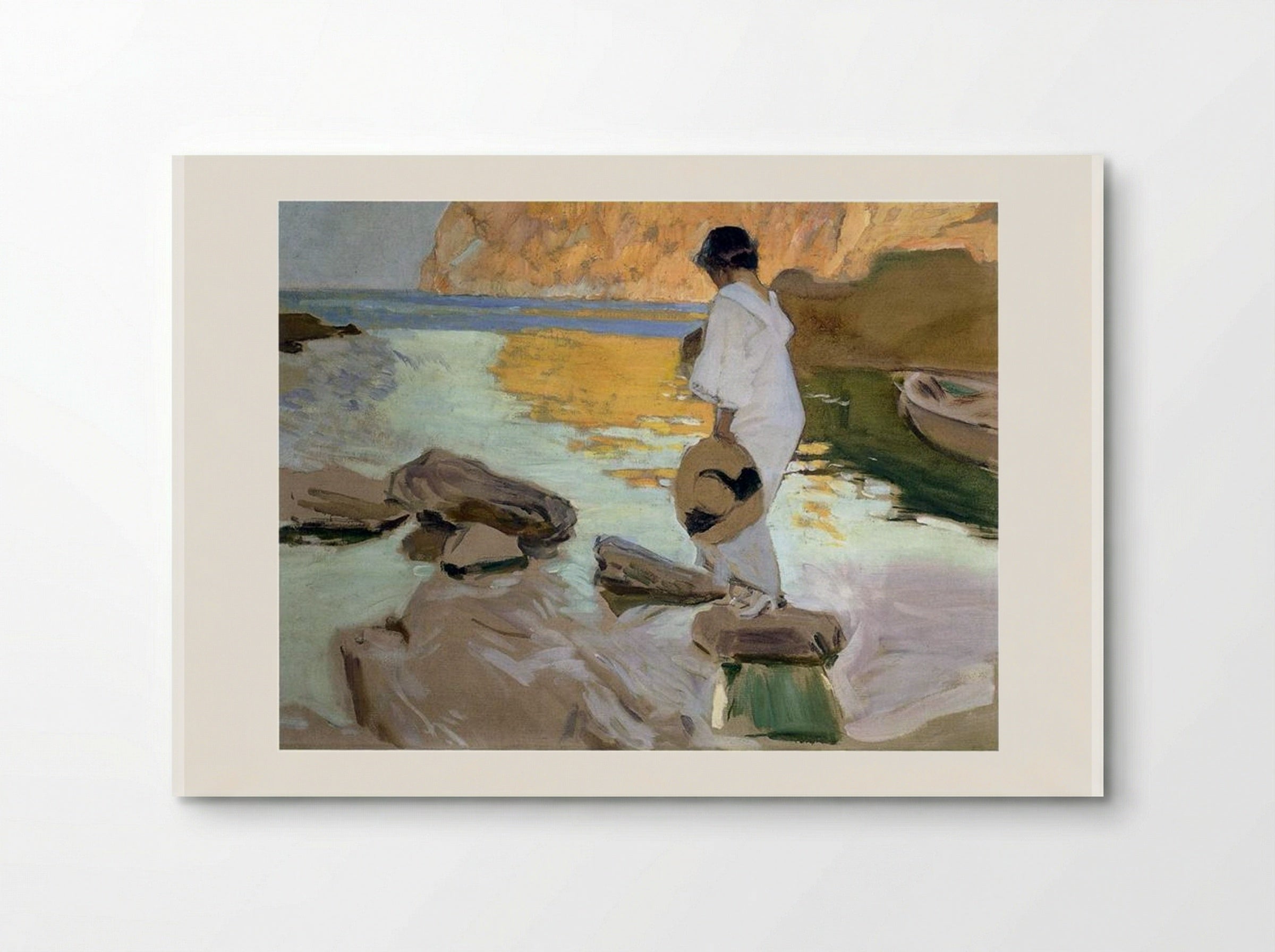 Elena in Cove, San Vicente at Majorca - Joaquín Sorolla - Poster