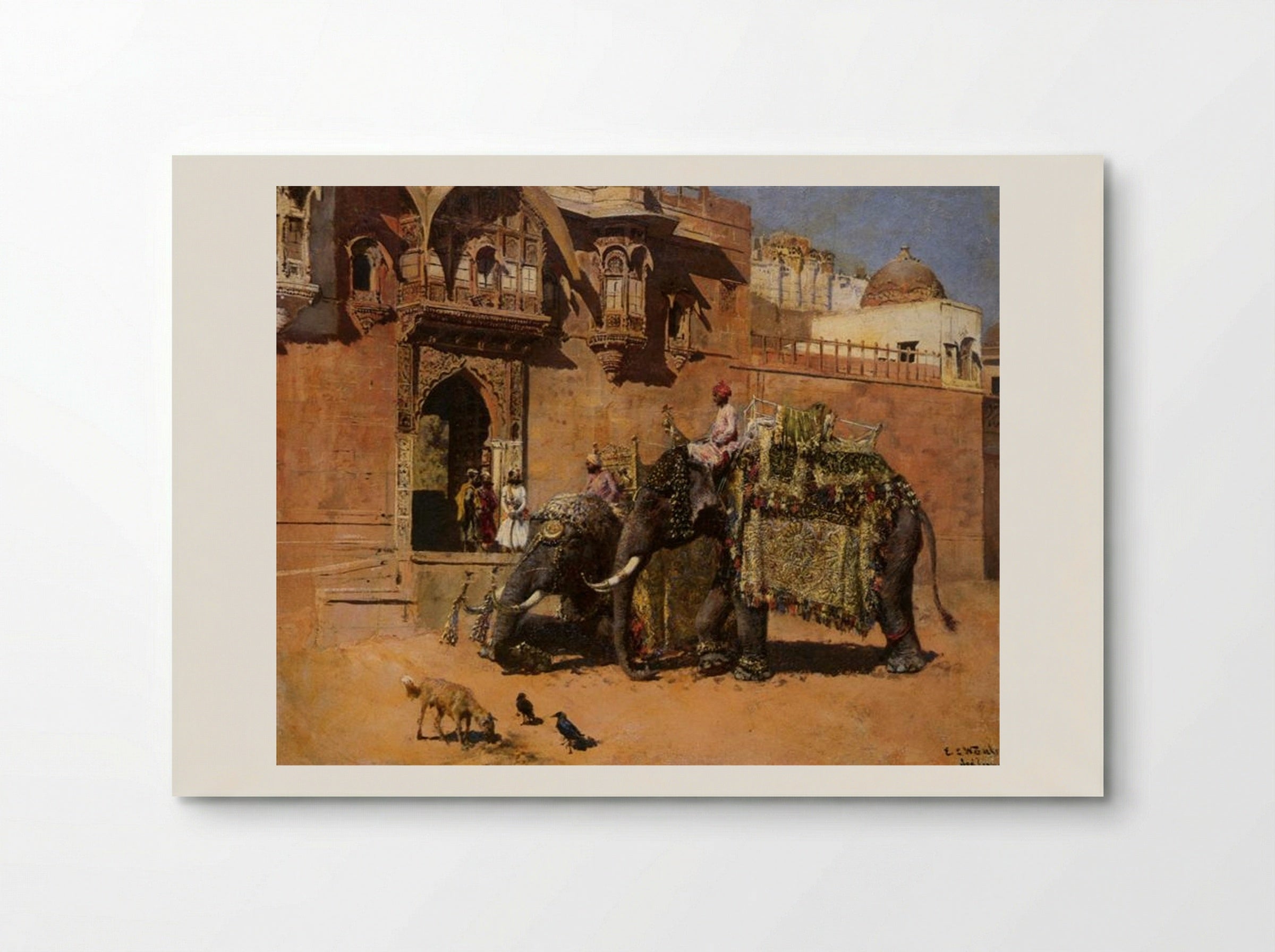 Elephants at the Palace of Jodhpore - Edwin Lord Weeks - Poster