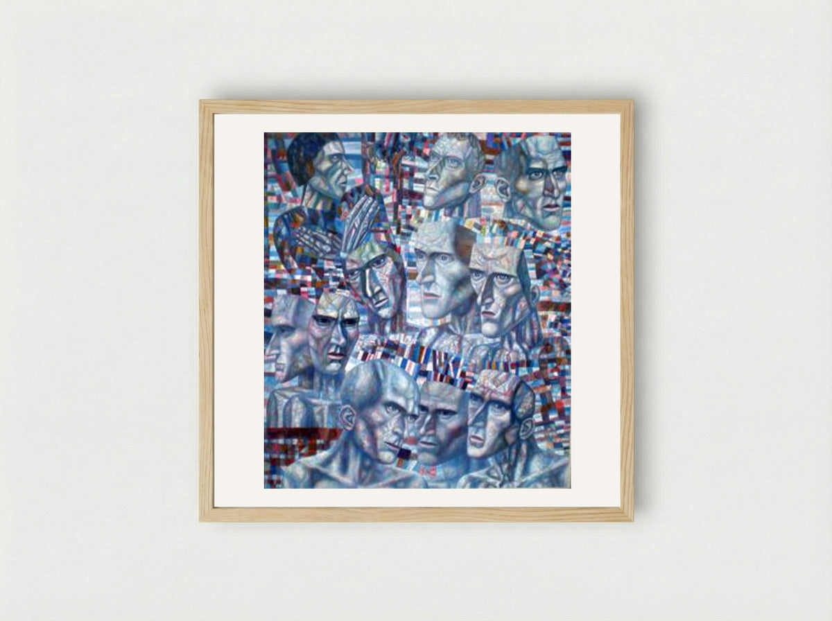Eleven Heads - Pavel Filonov - Framed Print Wood