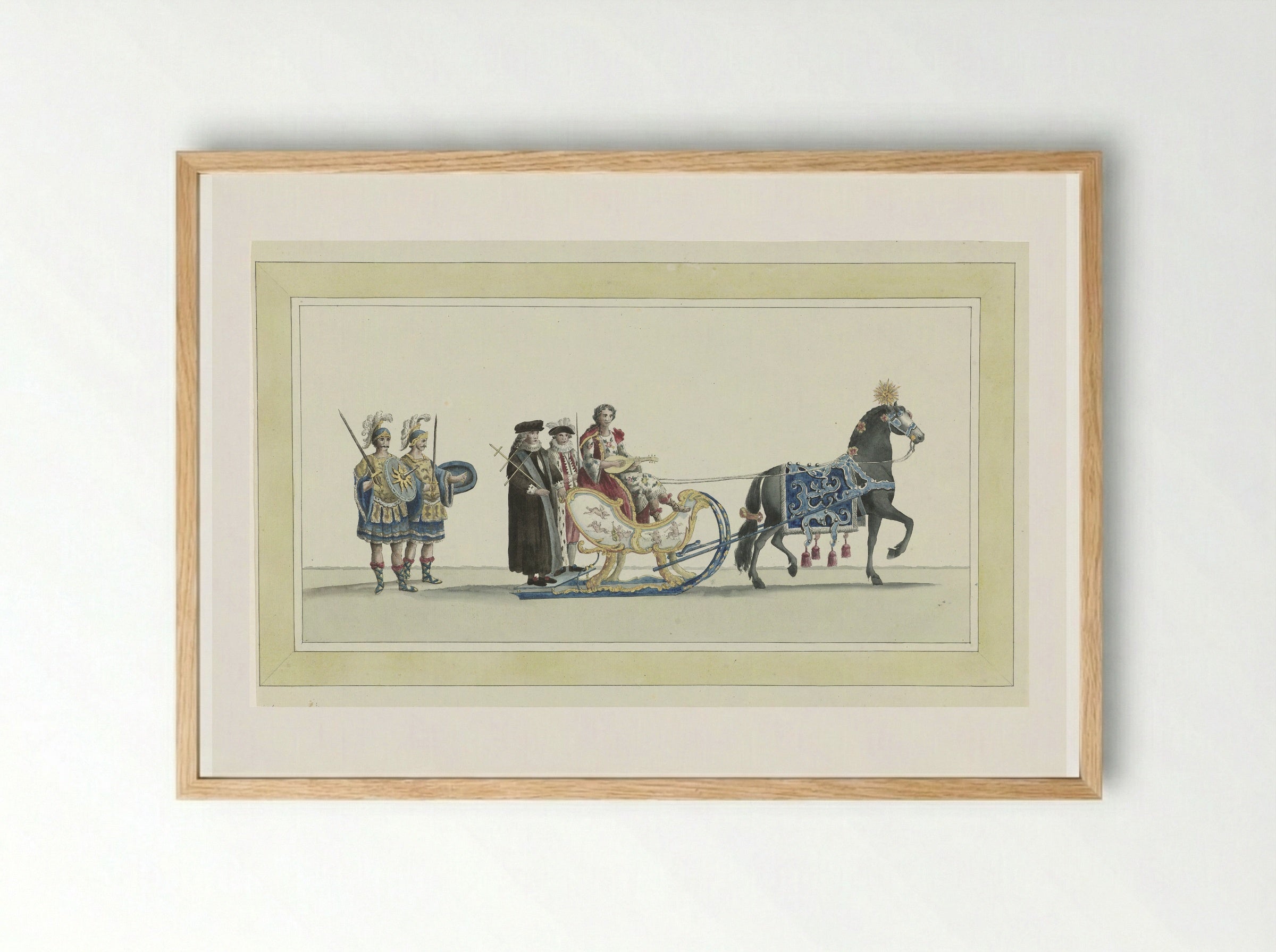 Elfde slede (Eleventh Sleigh) - Abraham Delfos - Framed Print Wood