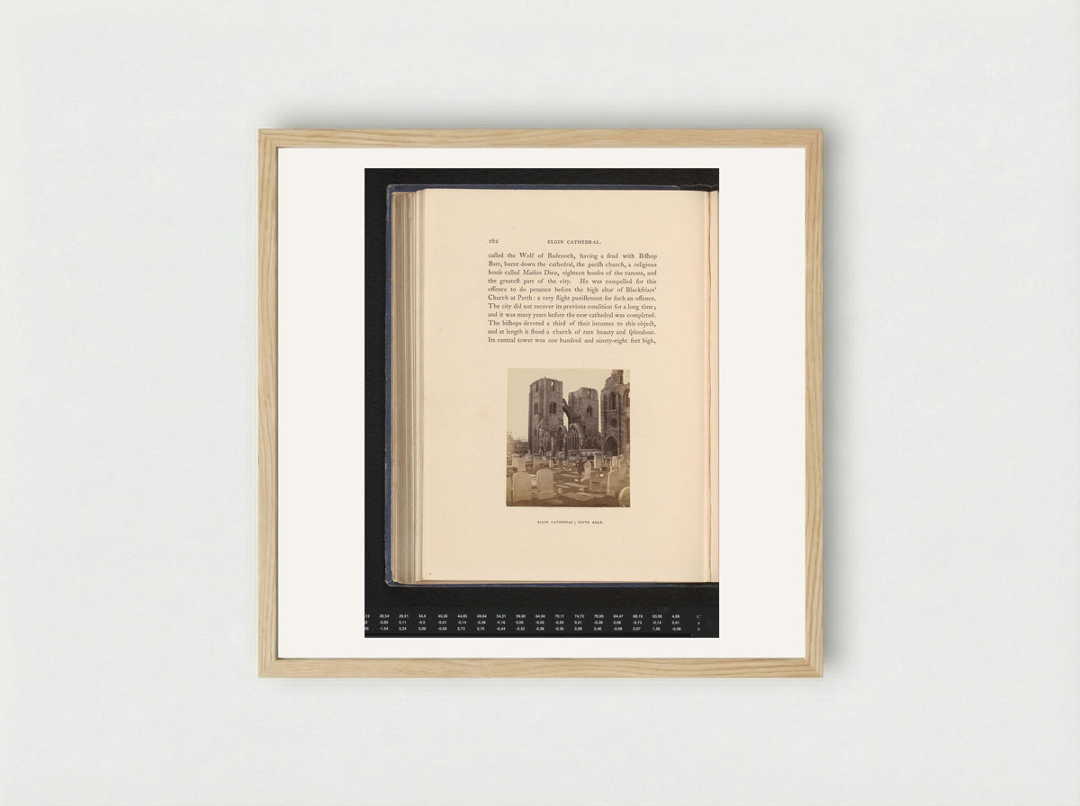 Elgin Cathedral; South Aisle - George Washington Wilson - Framed Print Wood