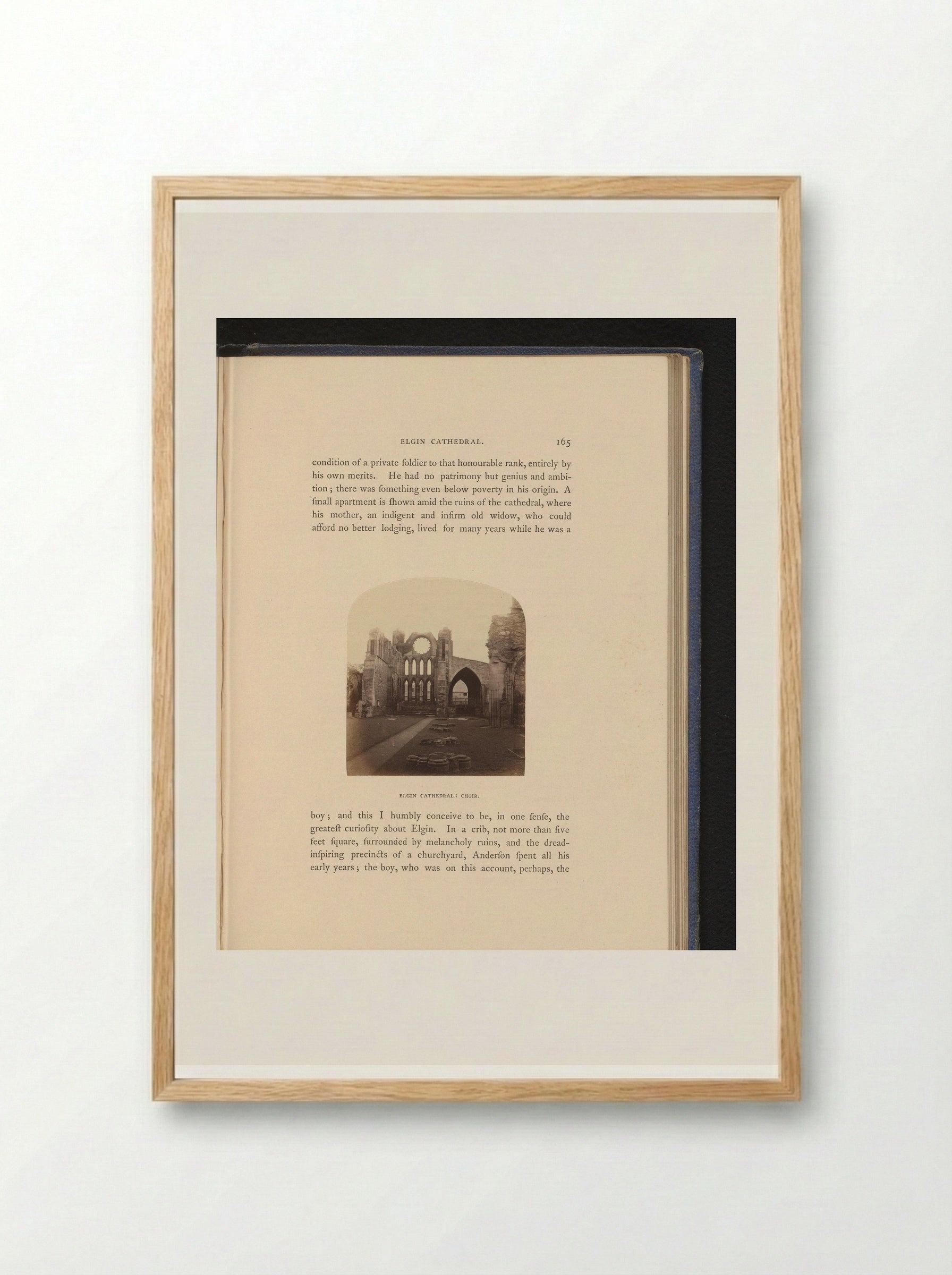 Elgin Cathedral: Choir - George Washington Wilson - Framed Print Wood