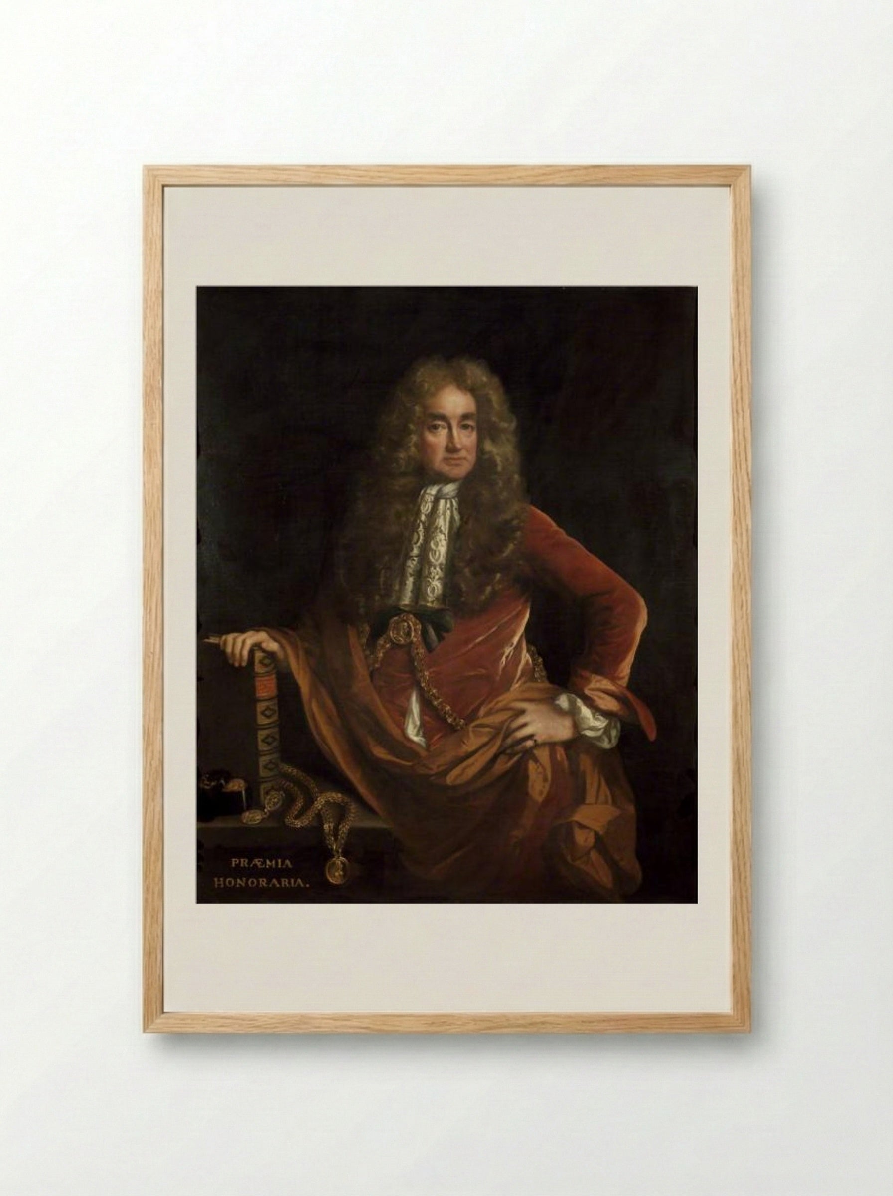 Elias Ashmole - John Riley - Framed Print Wood
