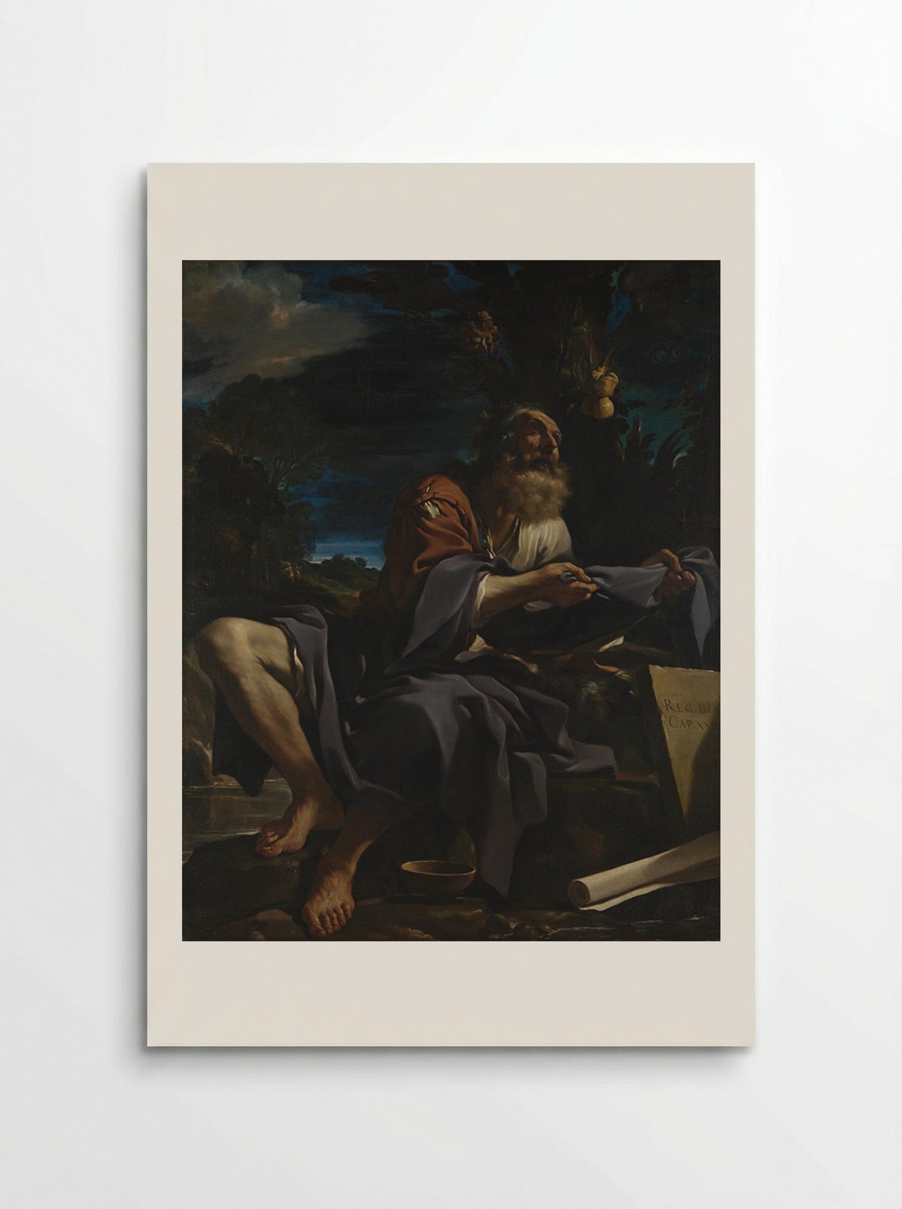 Elijah Fed by Ravens - Guercino - Poster