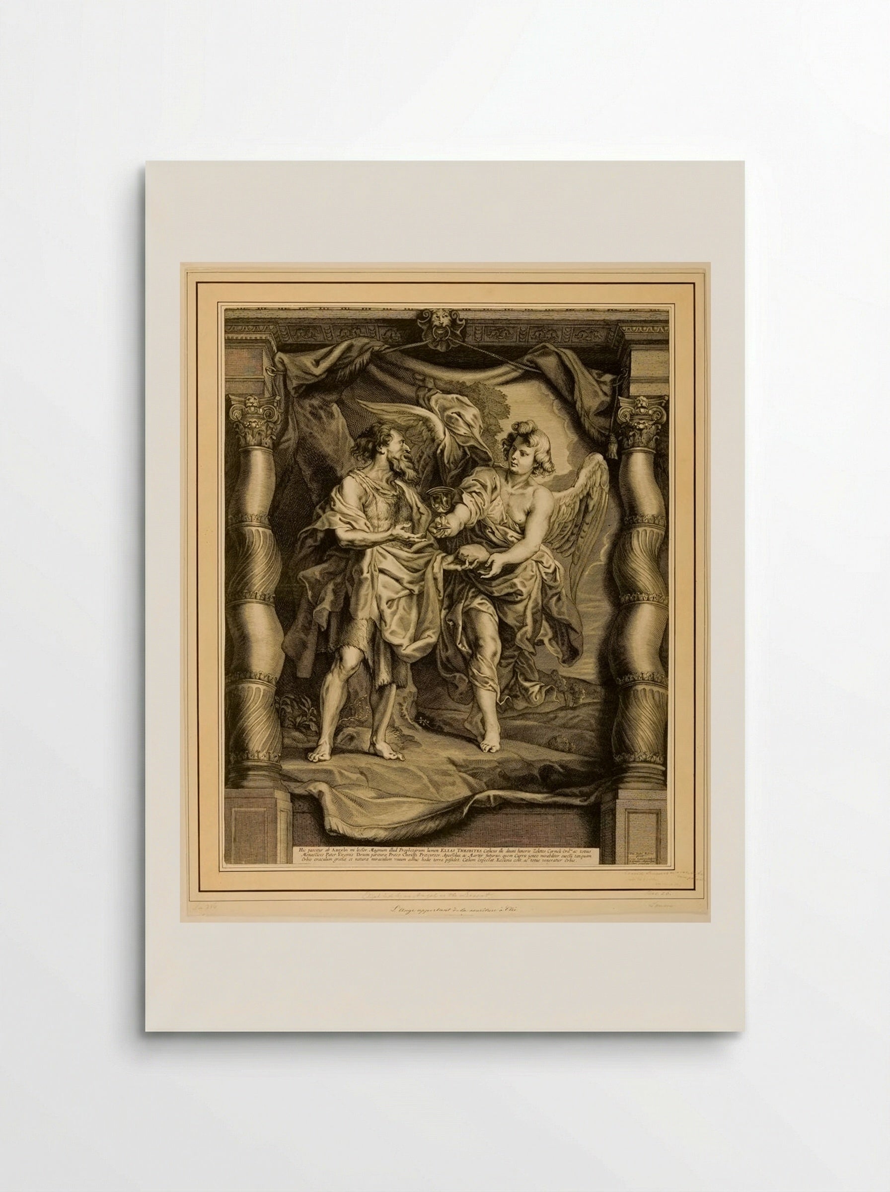 Elijah in the Desert, Fed by an Angel - Conrad Lauwers - Poster