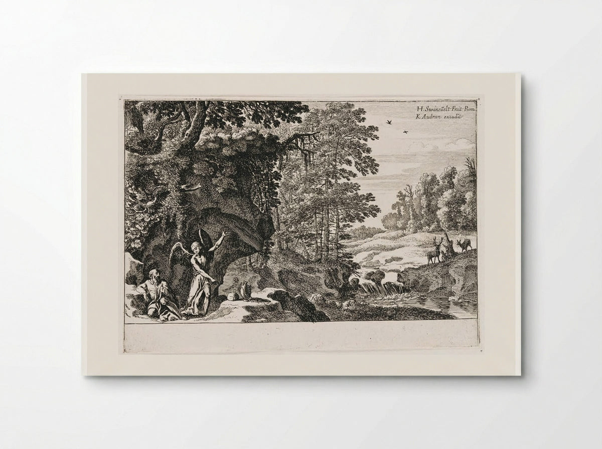 Elijah in the Wilderness - Herman van Swanevelt - Poster