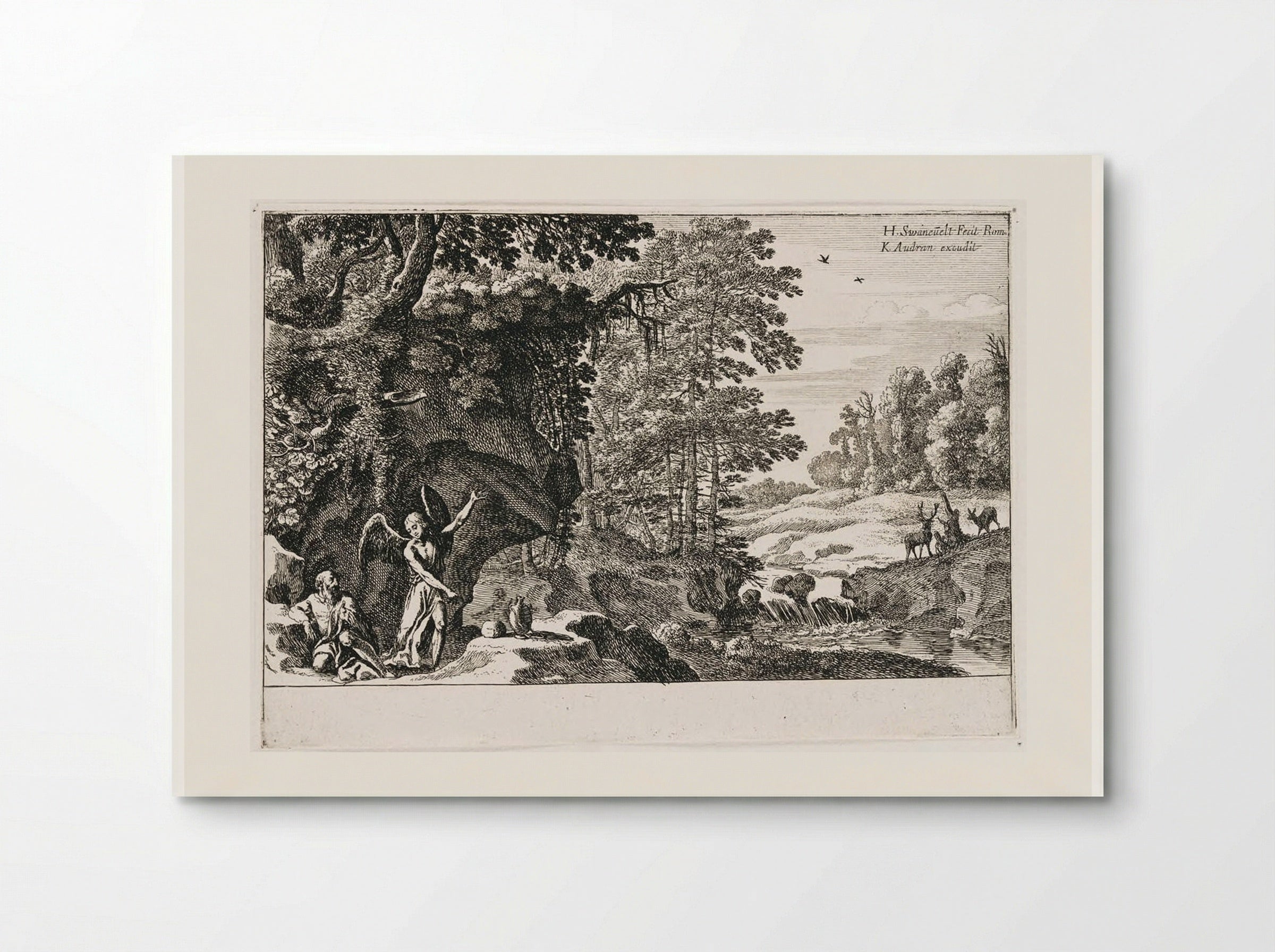 Elijah in the Wilderness - Herman van Swanevelt - Poster