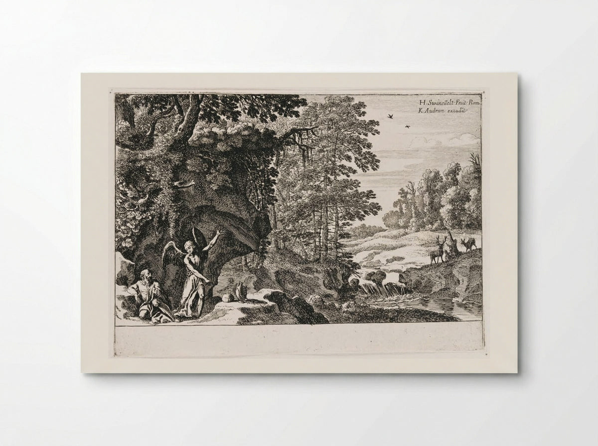 Elijah in the Wilderness - Herman van Swanevelt - Poster