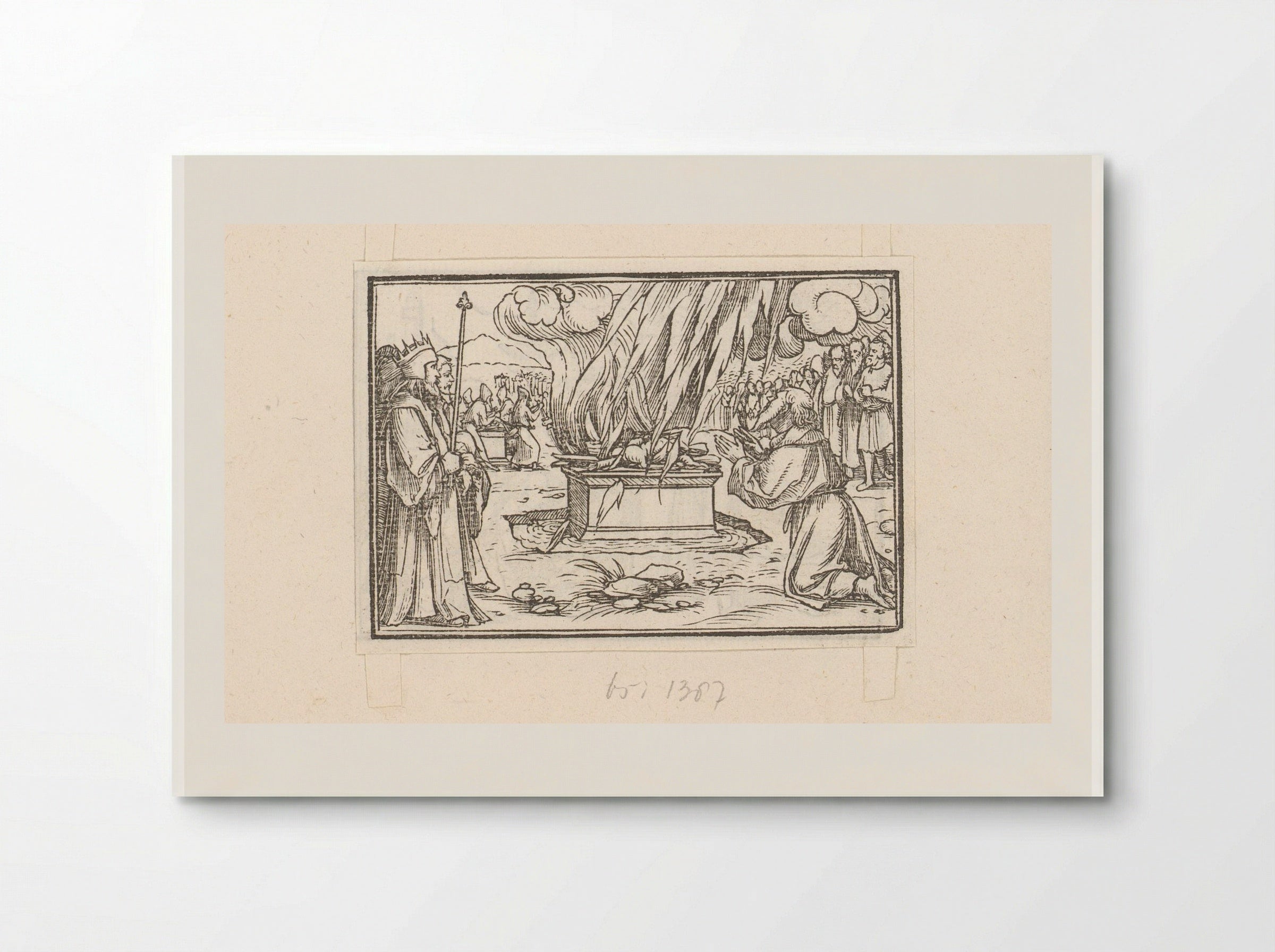 Elijah's Sacrifice Consumed by Fire - Veit Rudolf Specklin - Poster