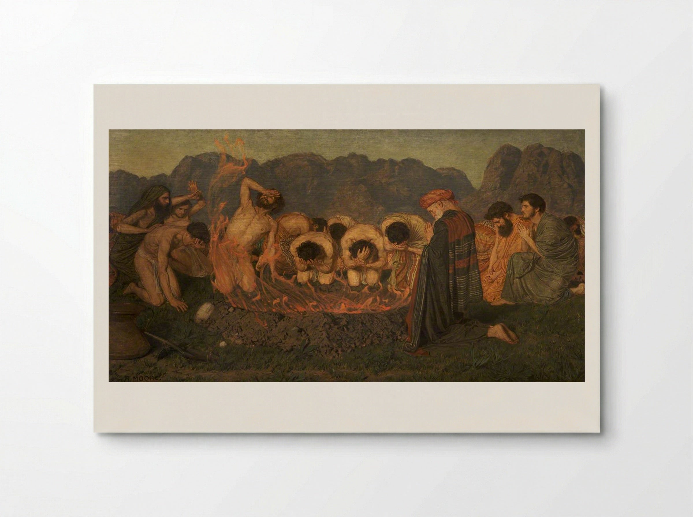 Elijah's Sacrifice - Albert Joseph Moore - Poster