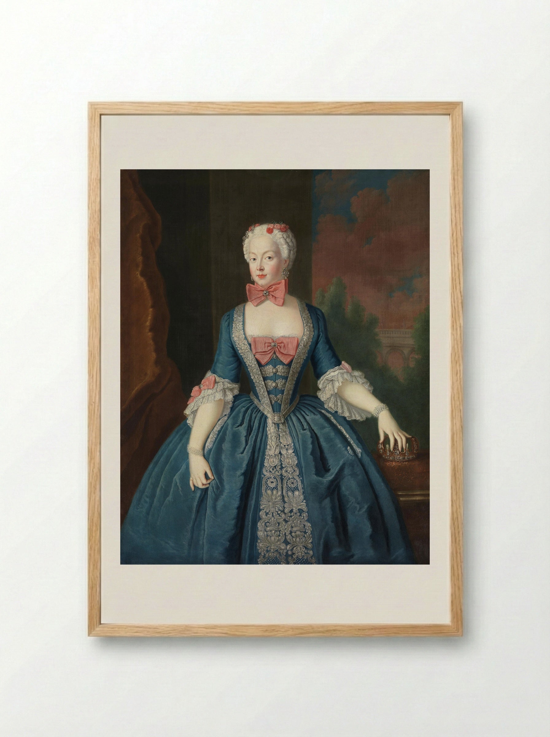 Elisabeth Christine of Brunswick-Wolfenbüttel-Bevern - Antoine Pesne - Framed Print Wood