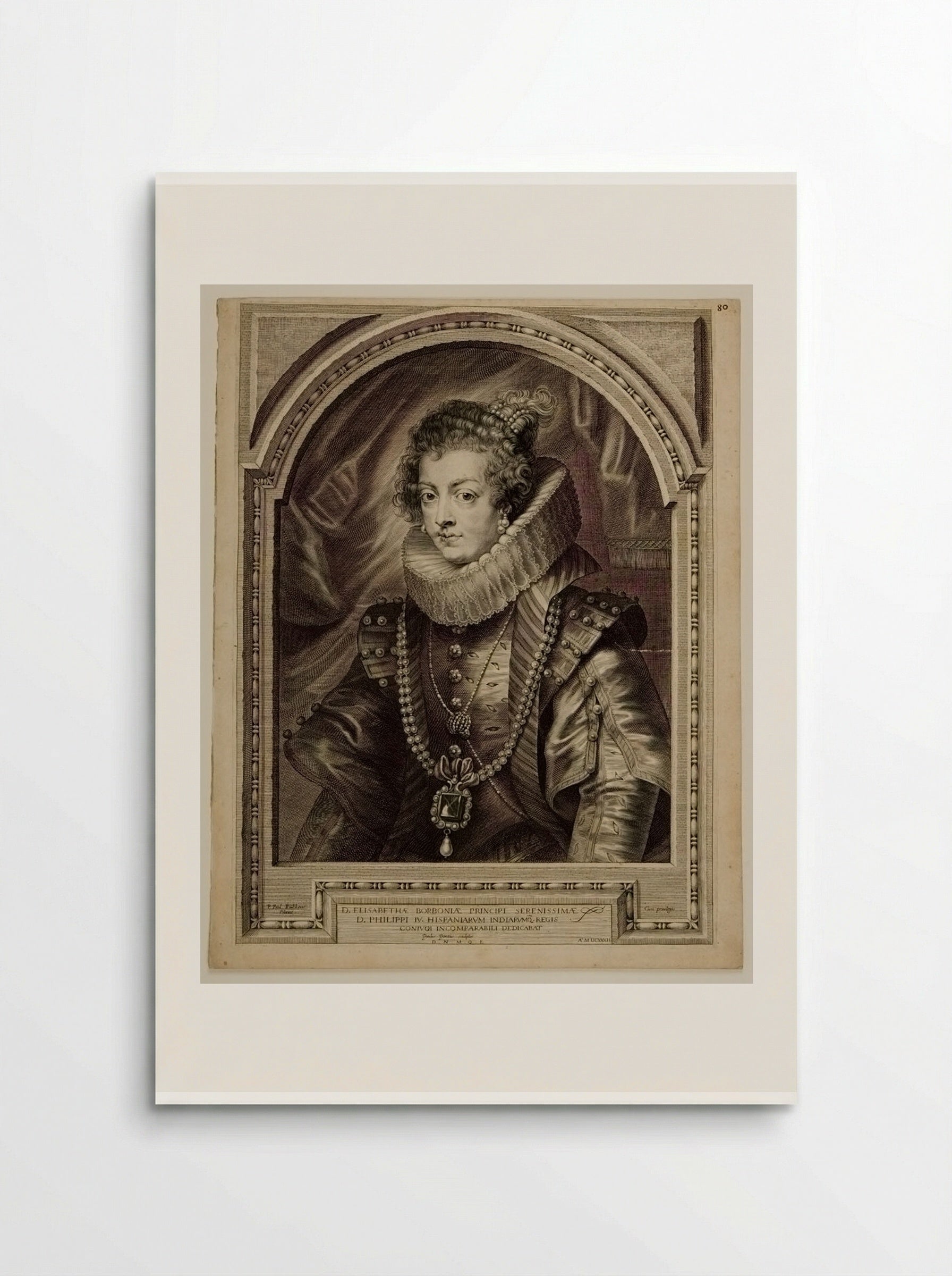 Elisabeth of Bourbon, Queen of Philip IV of Spain - Paulus Pontius - Poster