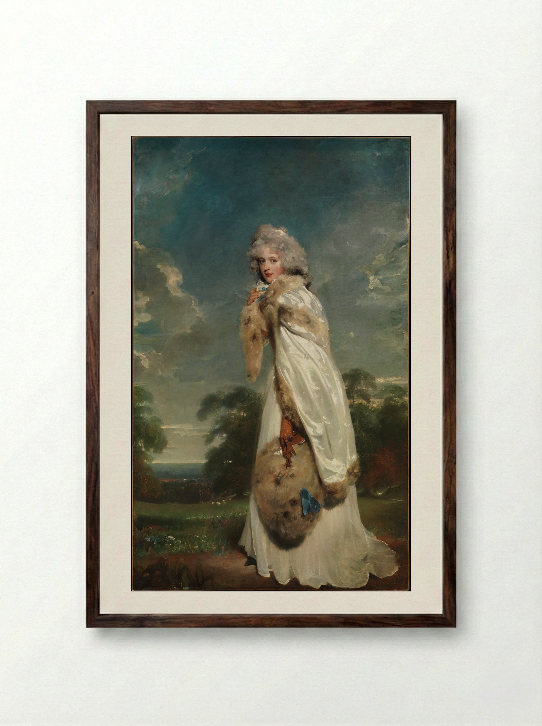 Elizabeth Farren, Later Countess of Derby - Sir Thomas Lawrence - Framed Print Dark Wood