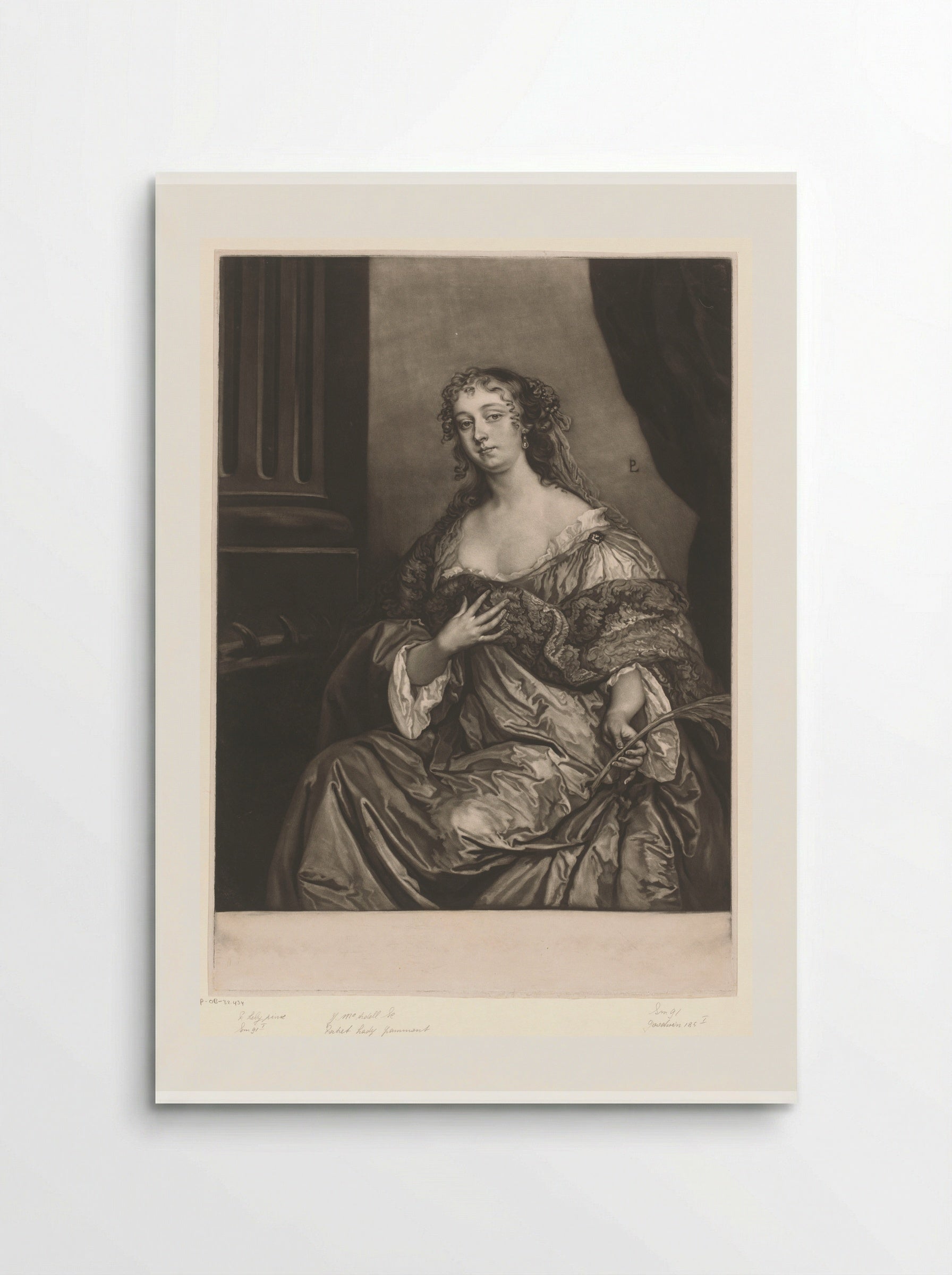 Elizabeth Hamilton as Saint Catherine - James McArdell - Poster