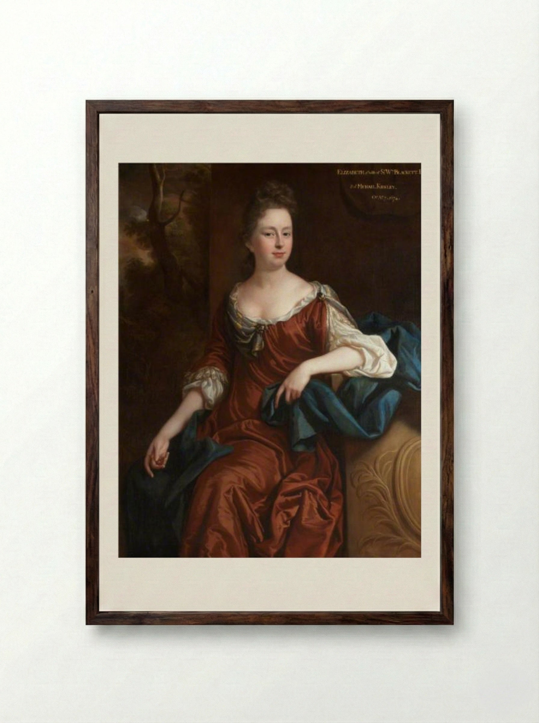 Elizabeth Kirkley - John Riley - Framed Print Dark Wood