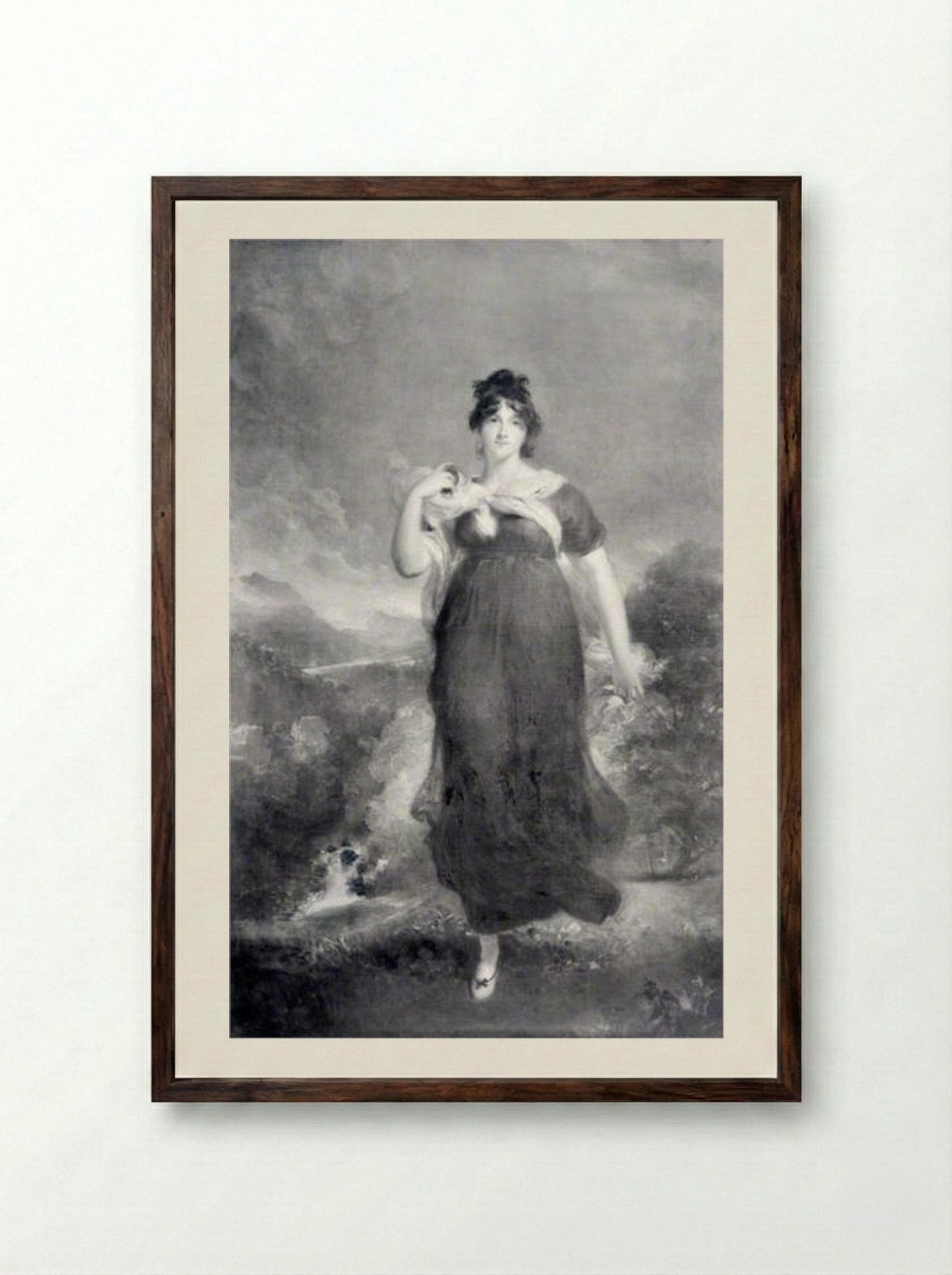 Elizabeth, Marchioness Conyngham - Sir Thomas Lawrence - Framed Print Dark Wood