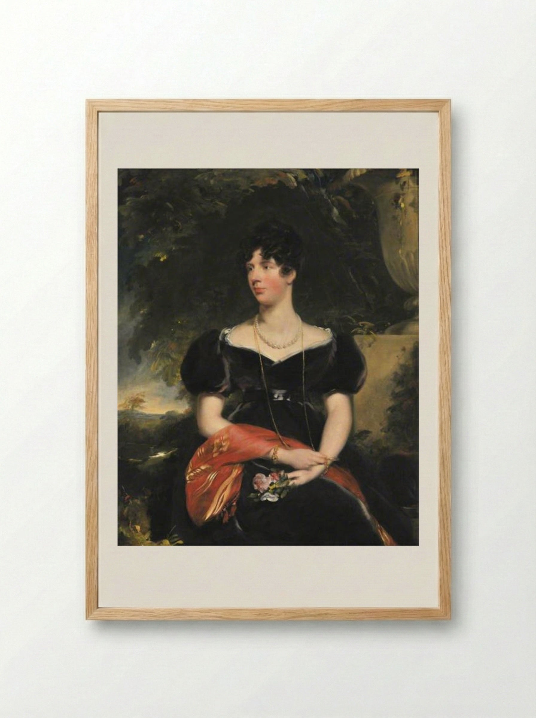 Elizabeth Sykes, Mrs Wilbraham Egerton - Sir Thomas Lawrence - Framed Print Wood