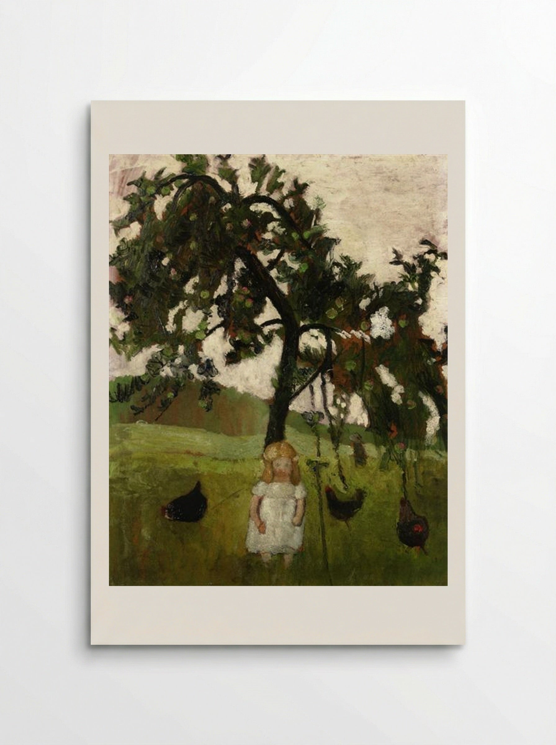 Elizabeth with Hens under an Apple Tree - Paula Modersohn-Becker - Poster