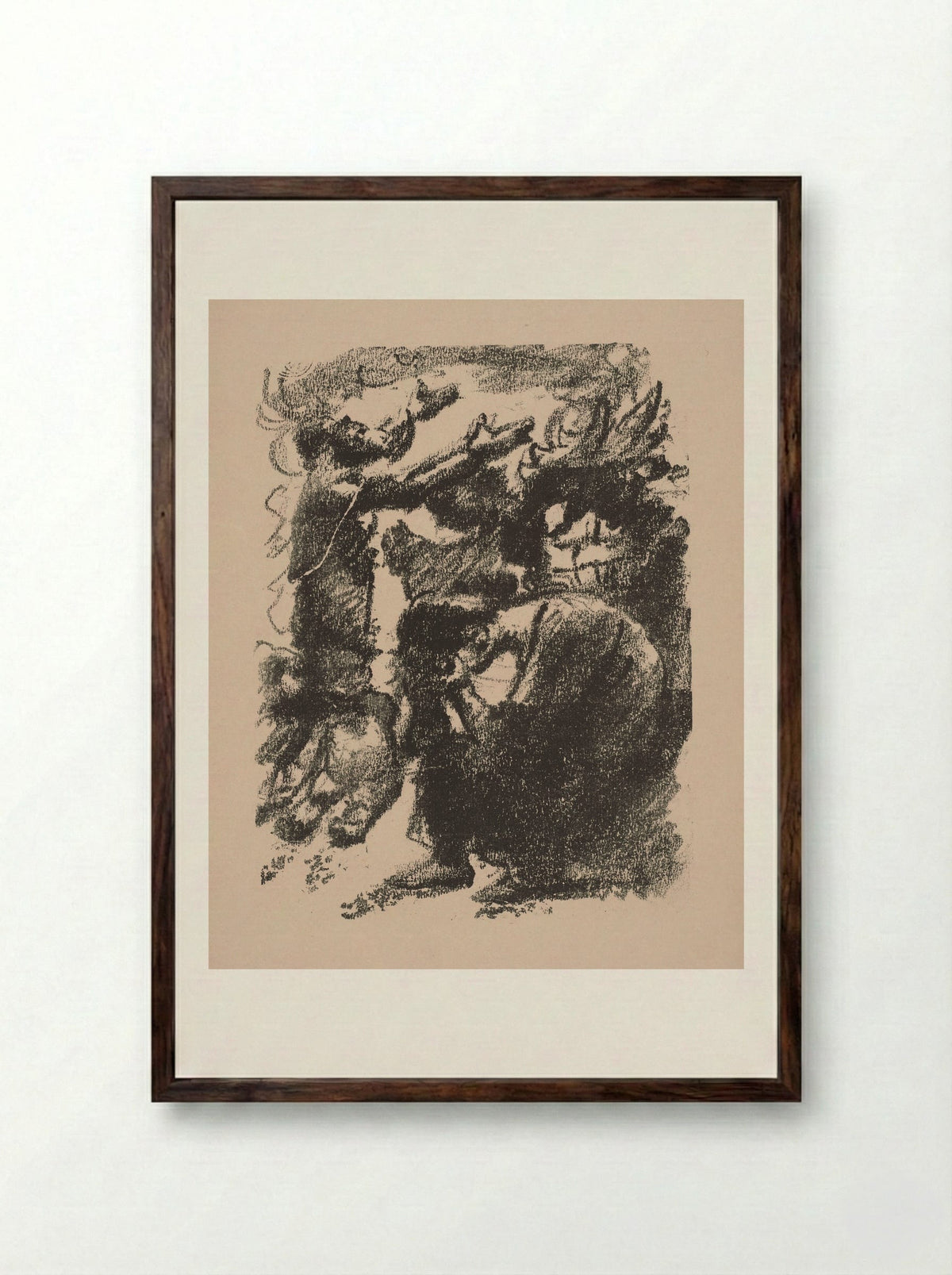 Elkanah's Offering - Lovis Corinth - Framed Print Dark Wood