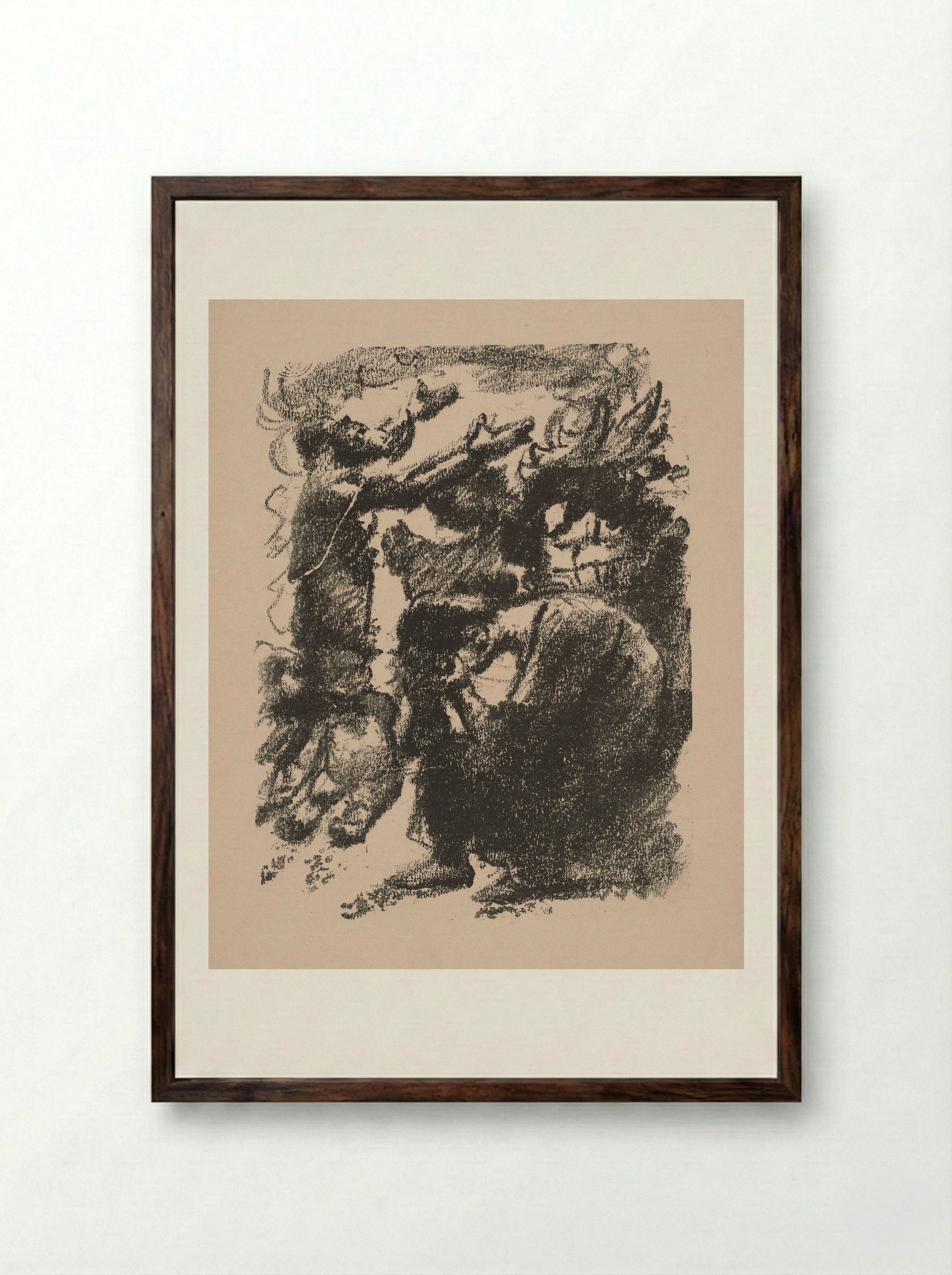 Elkanah's Offering - Lovis Corinth - Framed Print Dark Wood