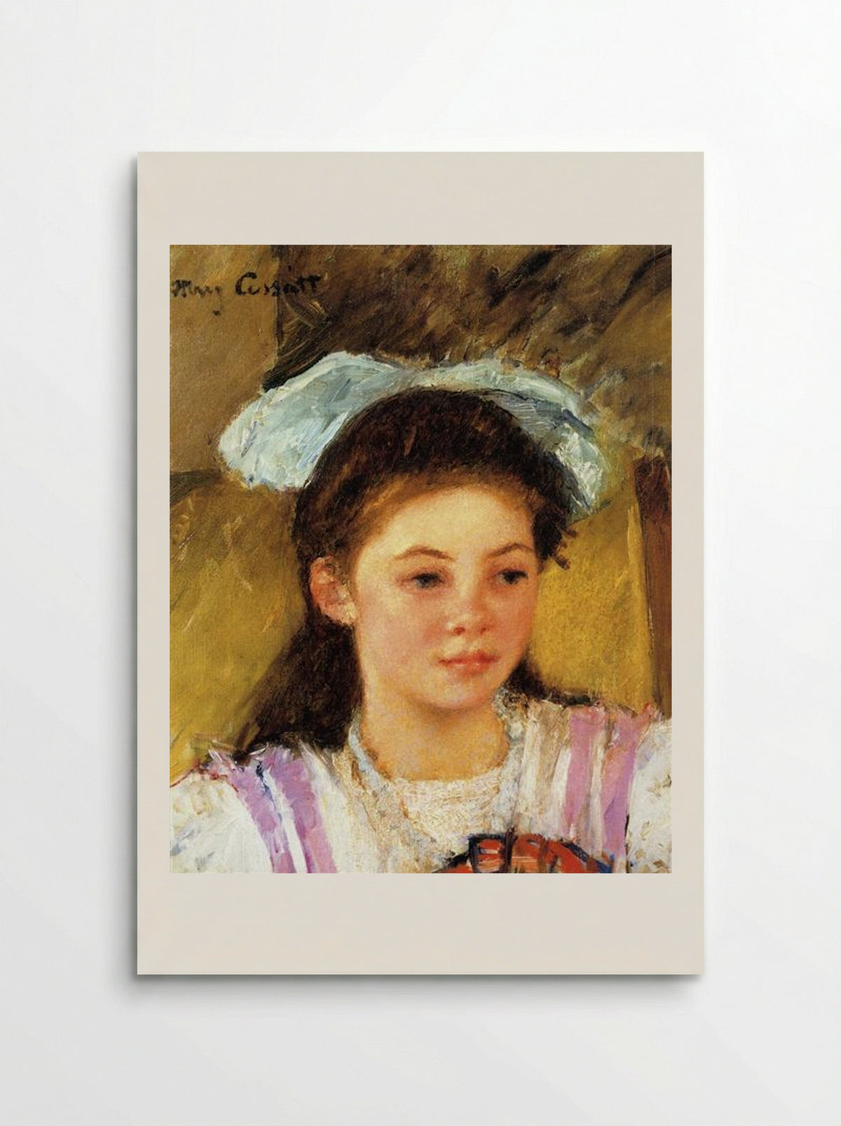 Ellen Mary Cassatt with a Large Bow in Her Hair - Mary Cassatt - Poster