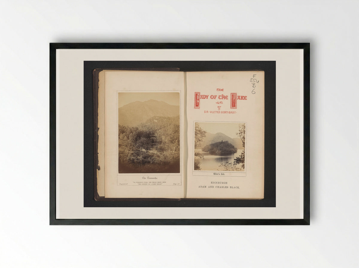Ellen's Isle in Loch Katrine - George Washington Wilson - Framed Print Black