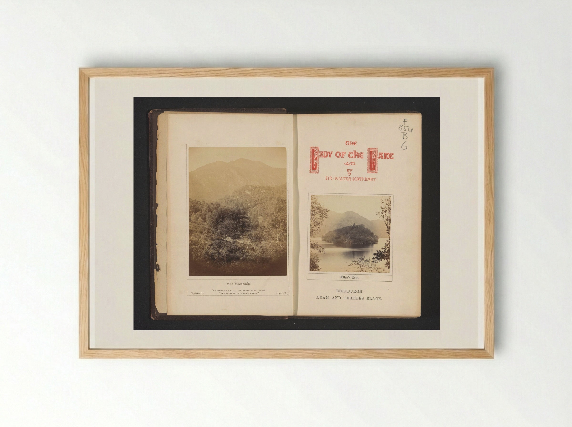 Ellen's Isle in Loch Katrine - George Washington Wilson - Framed Print Wood