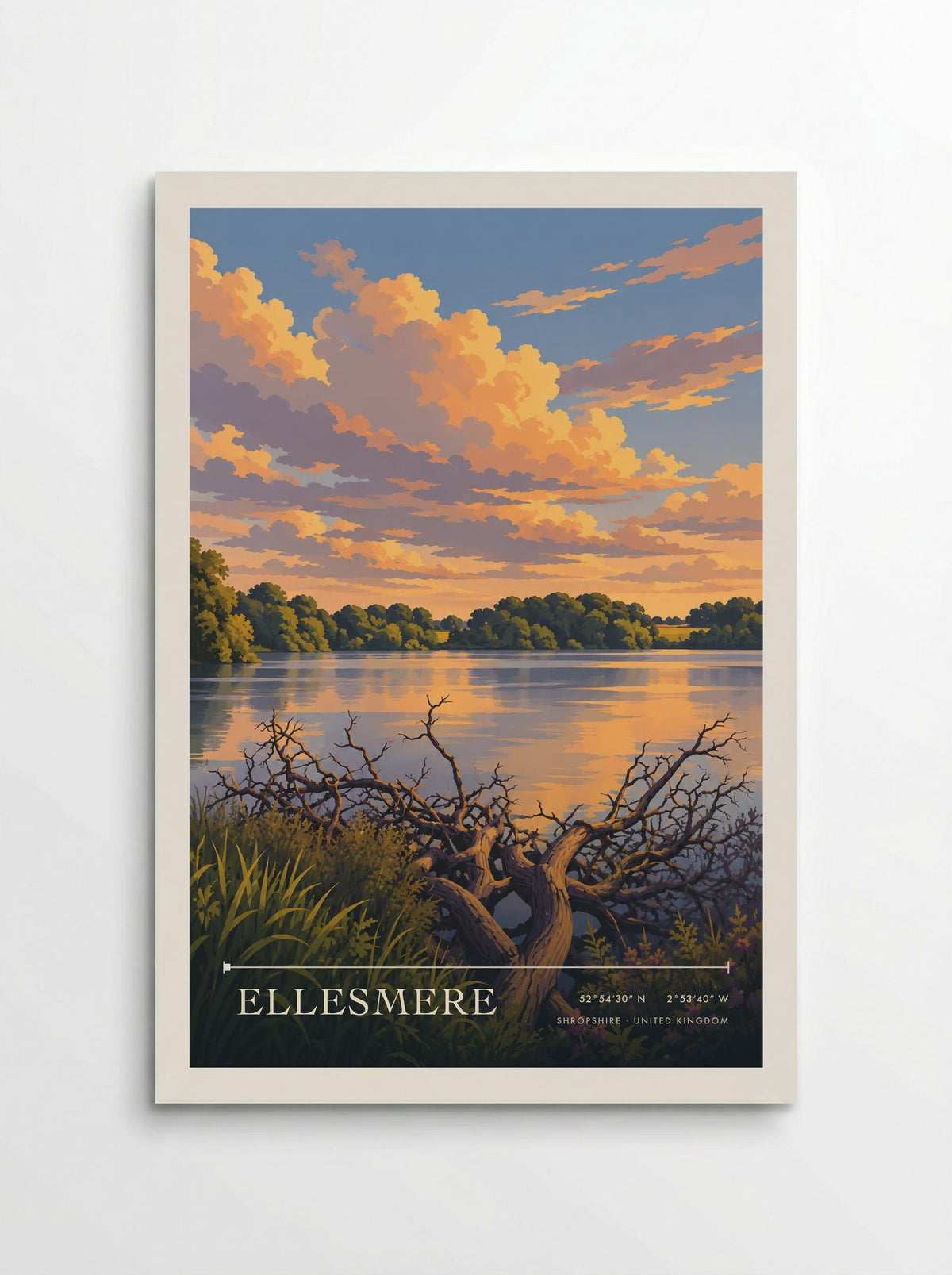 Ellesmere, Shropshire | Travel Poster - Poster