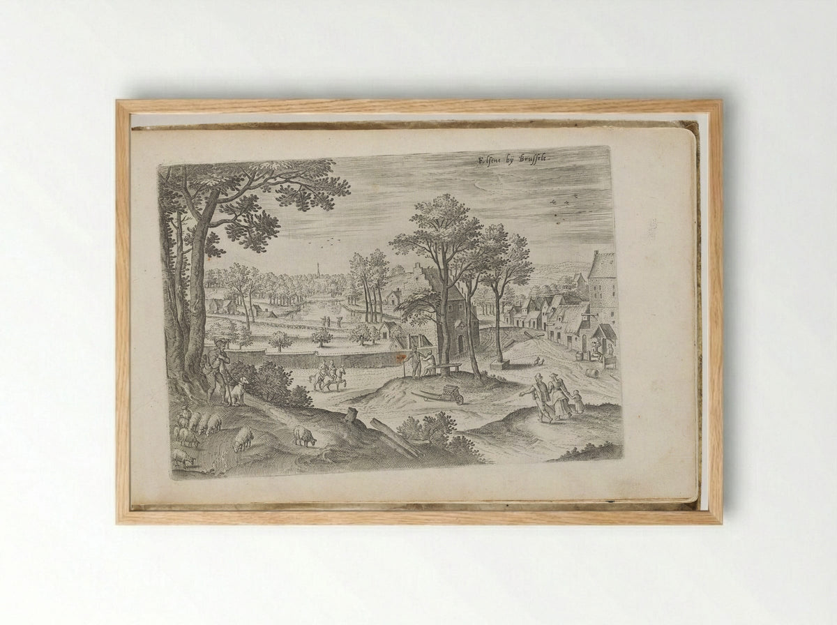 Elsens bij Brussels - Hans Collaert the Elder - Framed Print Wood