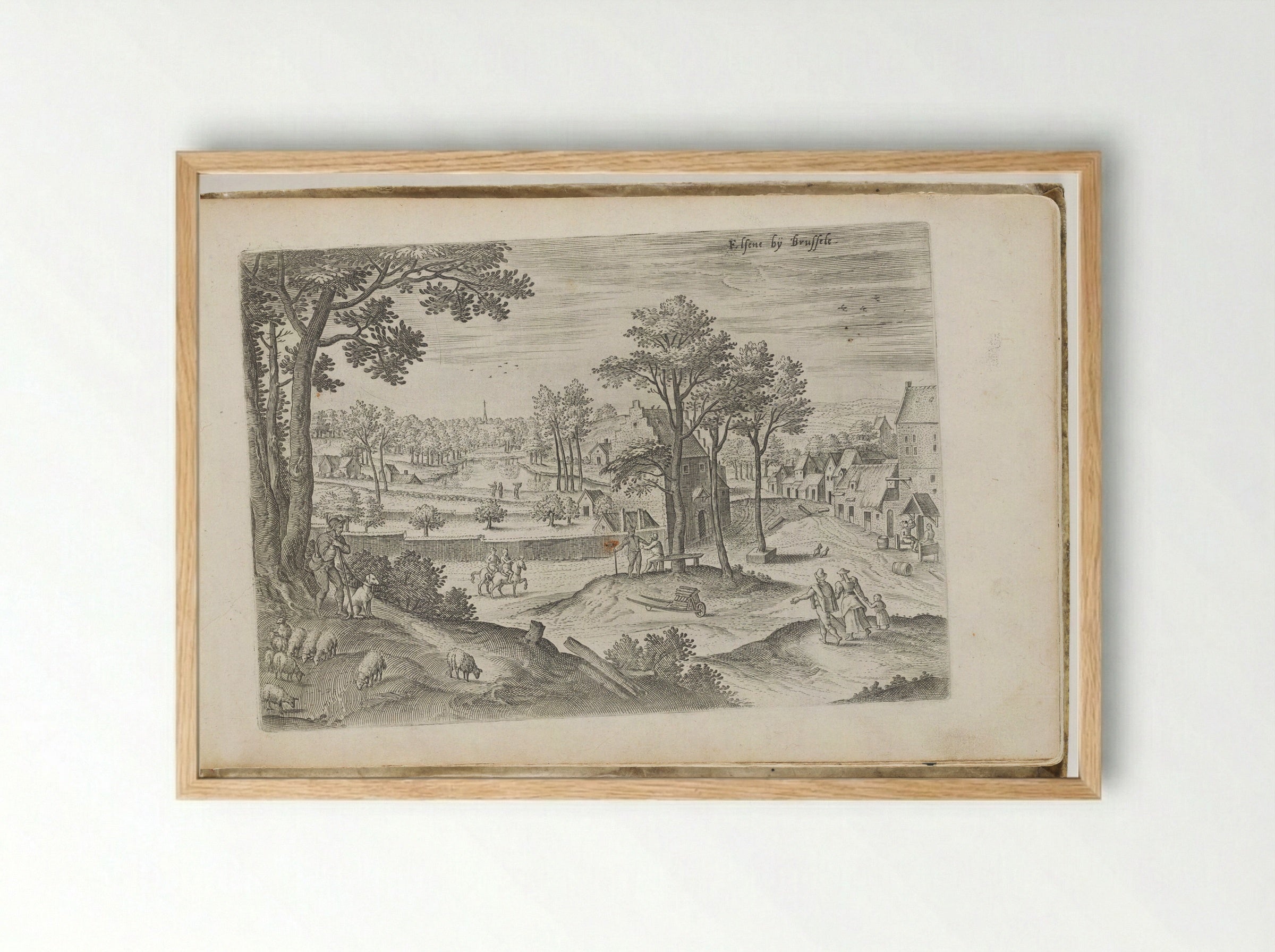 Elsens bij Brussels - Hans Collaert the Elder - Framed Print Wood