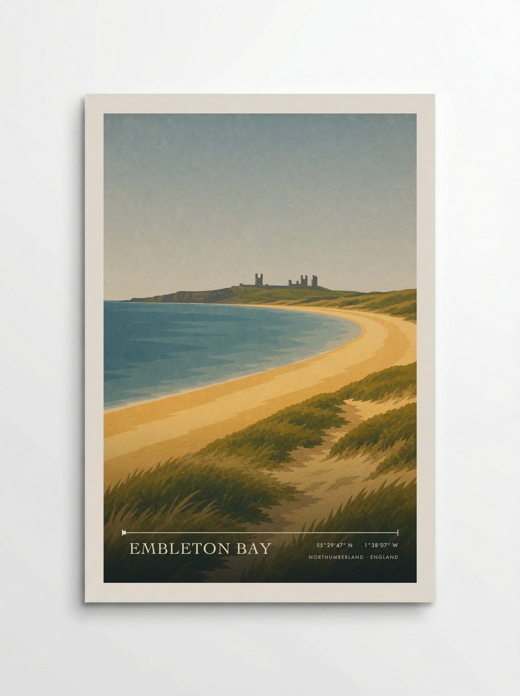Embleton Bay Northumberland Travel Poster - Poster