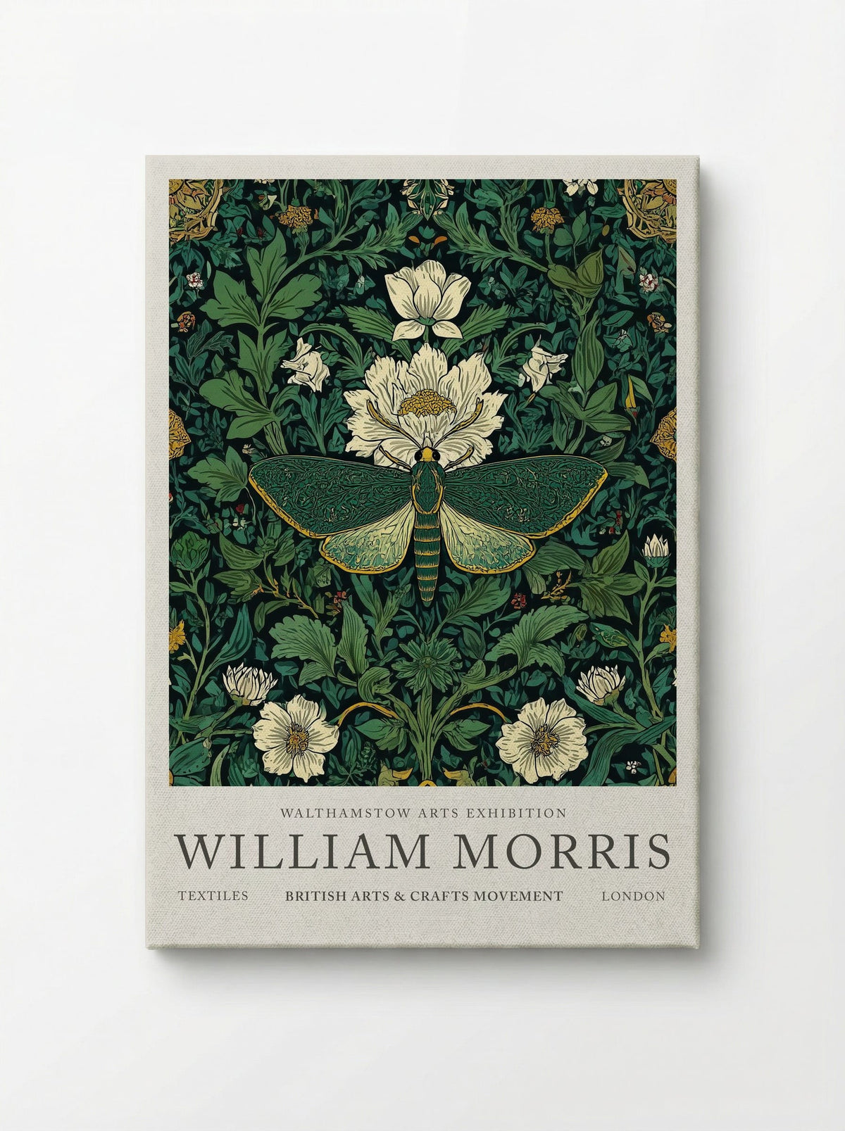 Emerald Moth Garden - William Morris - Canvas