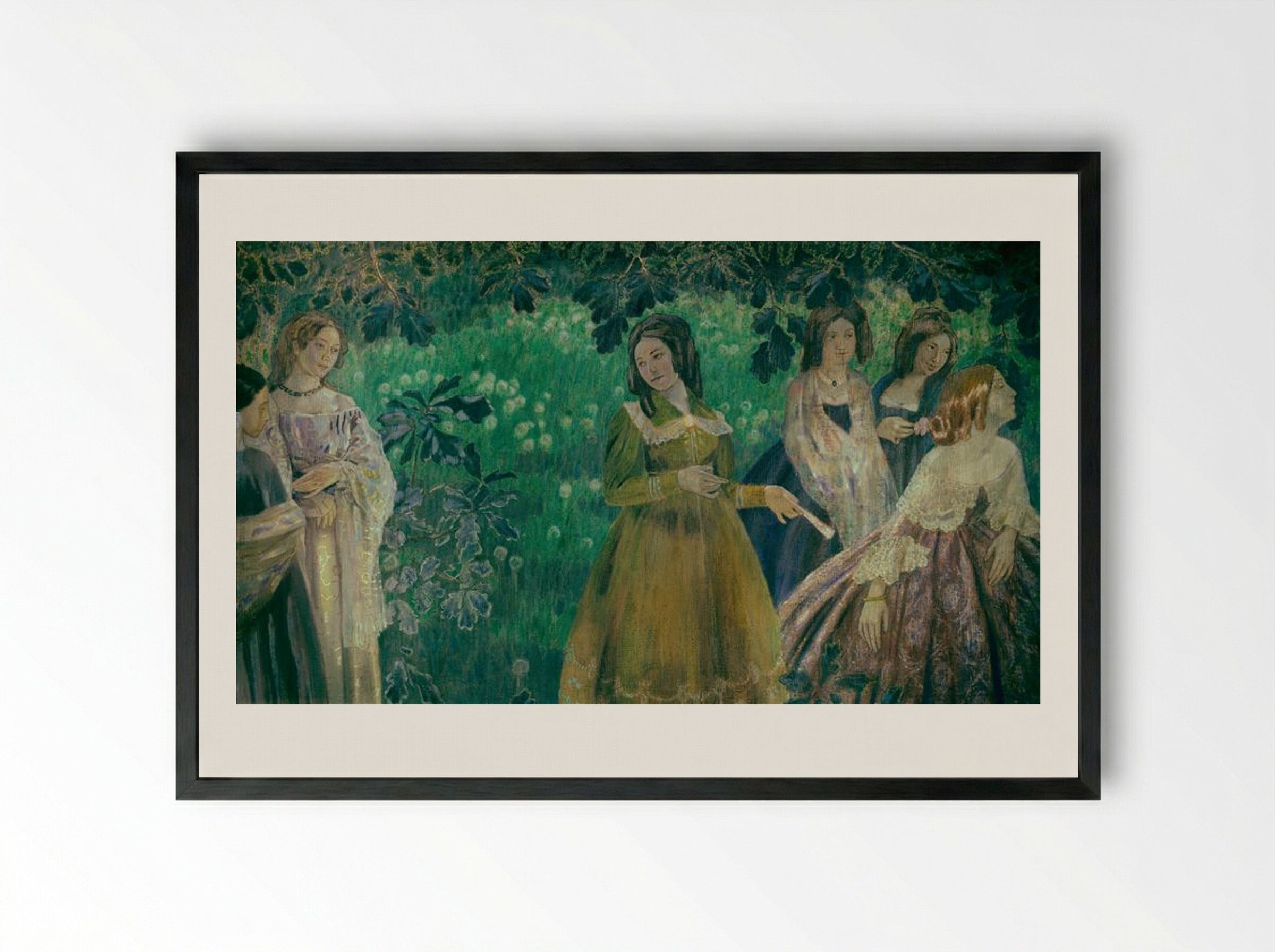 Emerald Necklace - Victor Borisov-Musatov - Framed Print Black