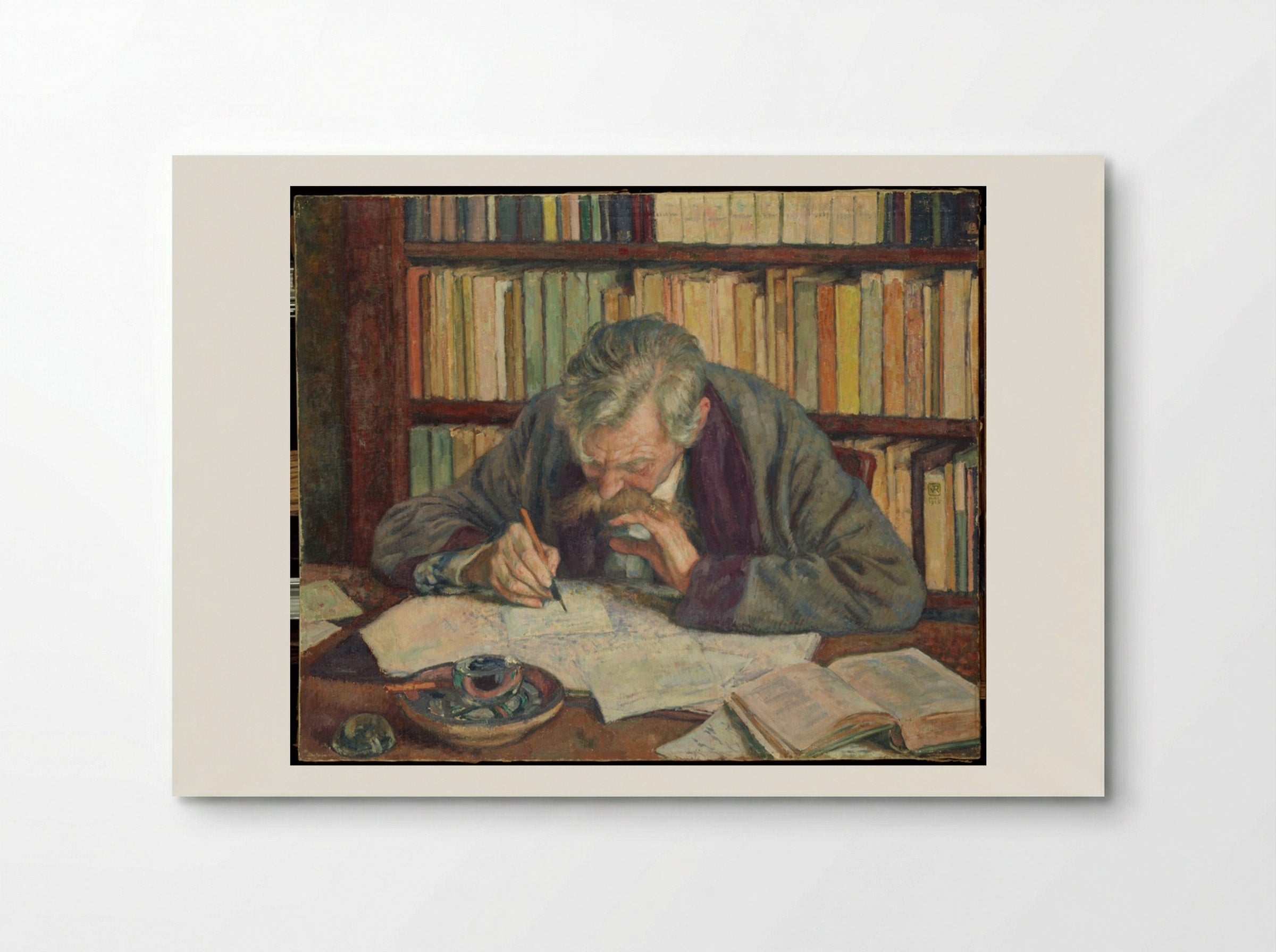 Emile Verhaeren Writing - Théo van Rysselberghe - Poster